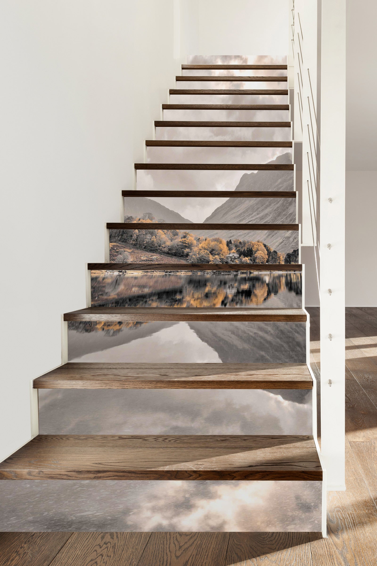 3D Lake Mountains 99158 Assaf Frank Stair Risers