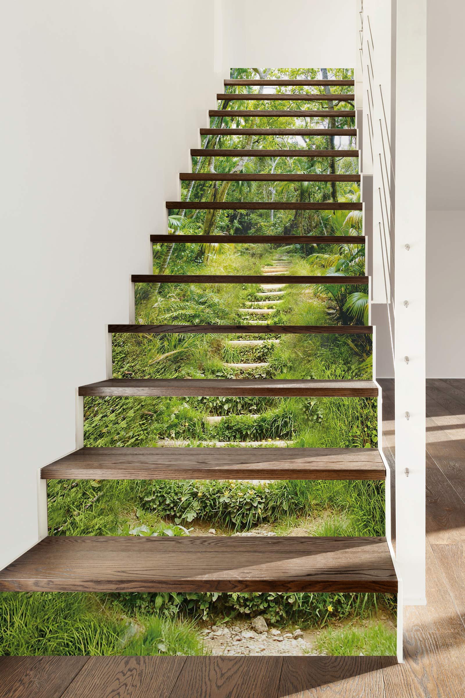 3D Grass Steps 005 Stair Risers
