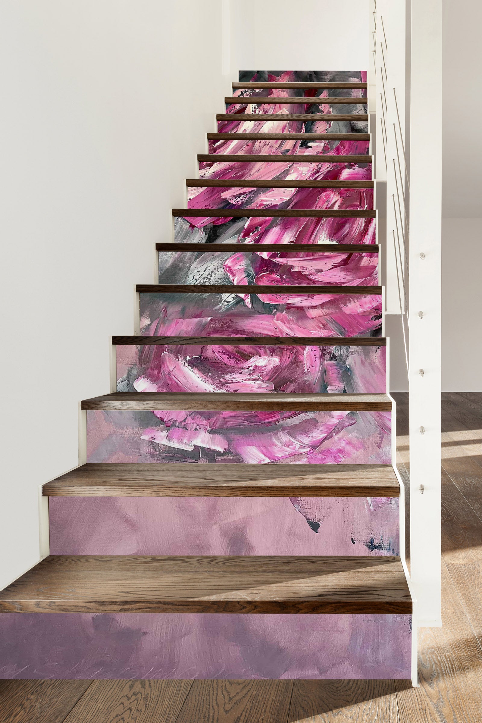 3D Purple Rose 3930 Skromova Marina Stair Risers