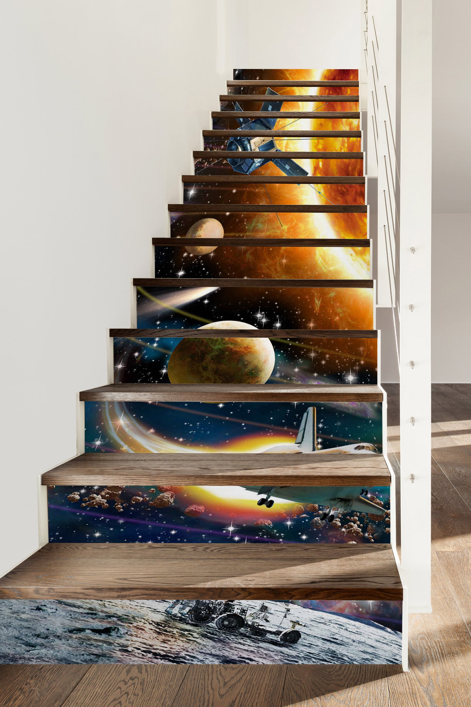 3D Planet Space Satellite 96173 Adrian Chesterman Stair Risers