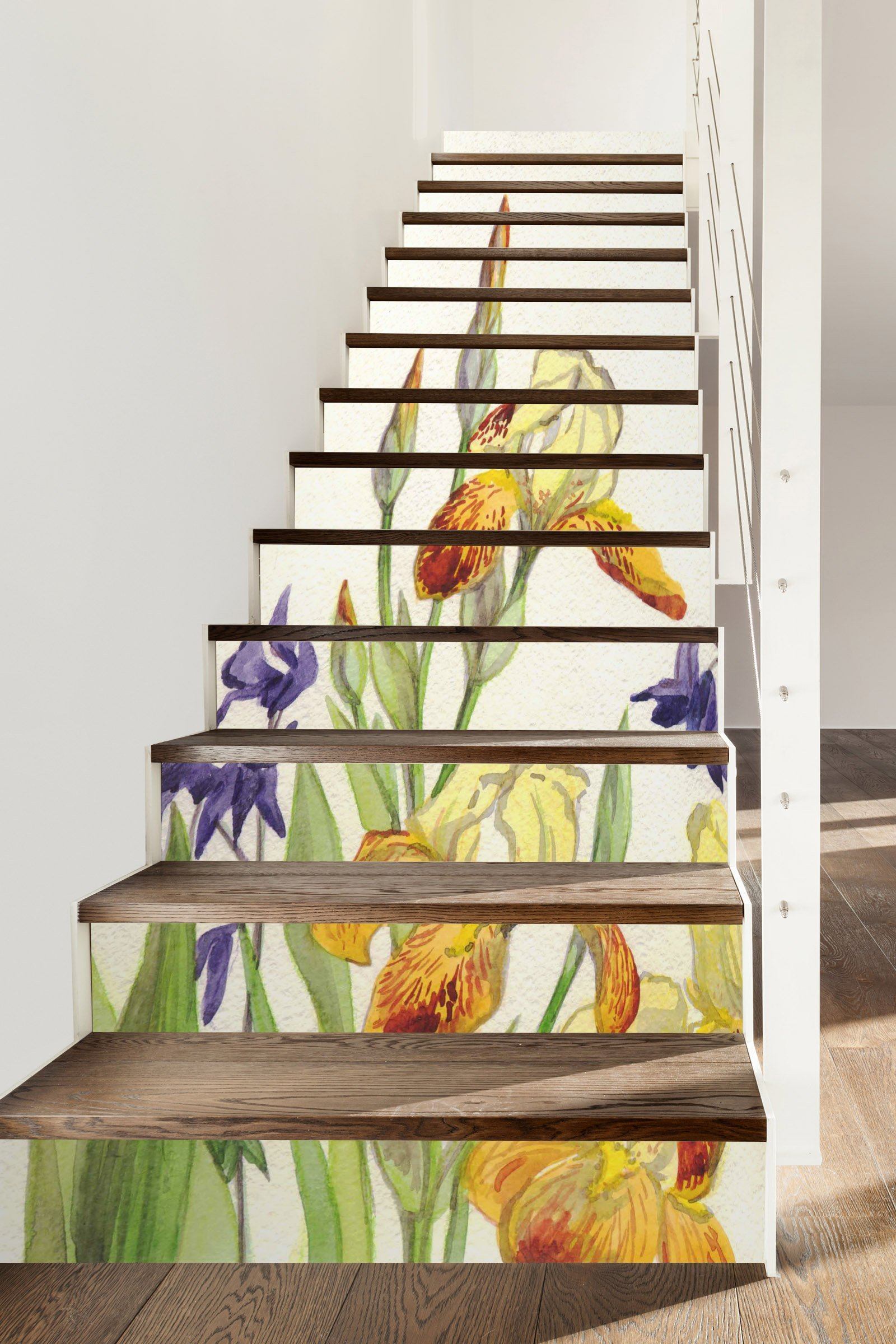 3D Flowers 772 Stair Risers Wallpaper AJ Wallpaper 