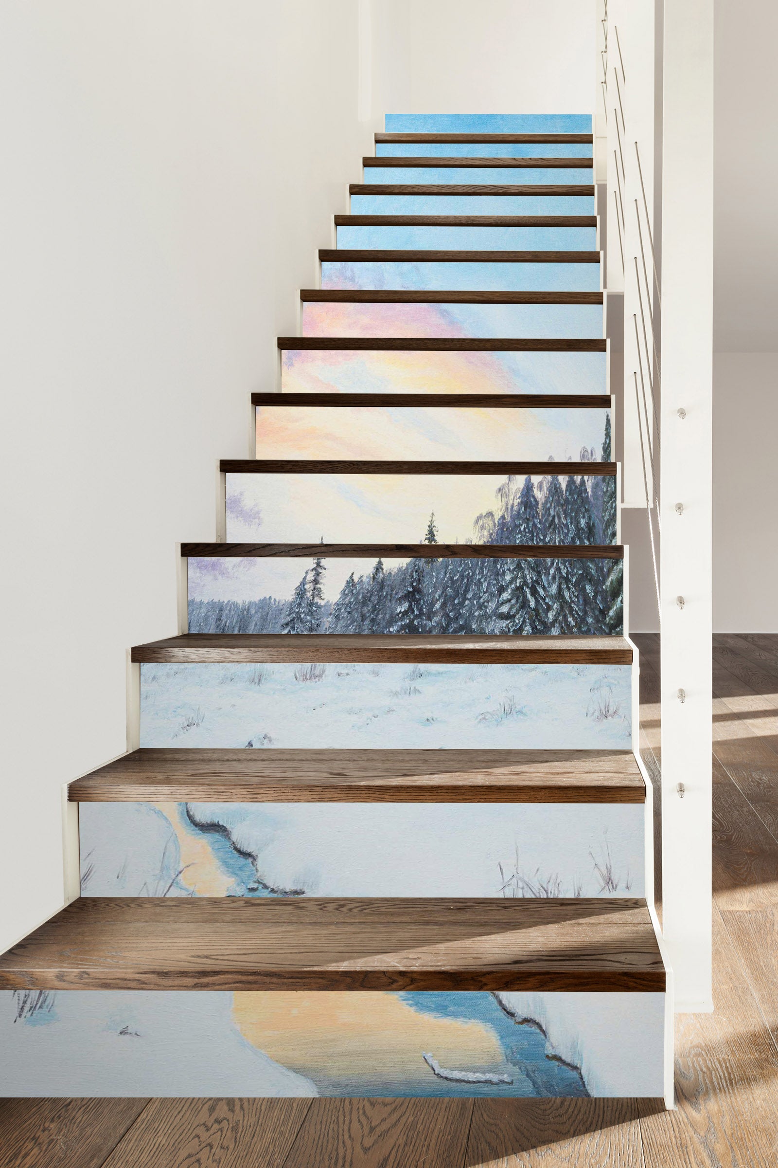3D Snow Forest 8829 Marina Zotova Stair Risers