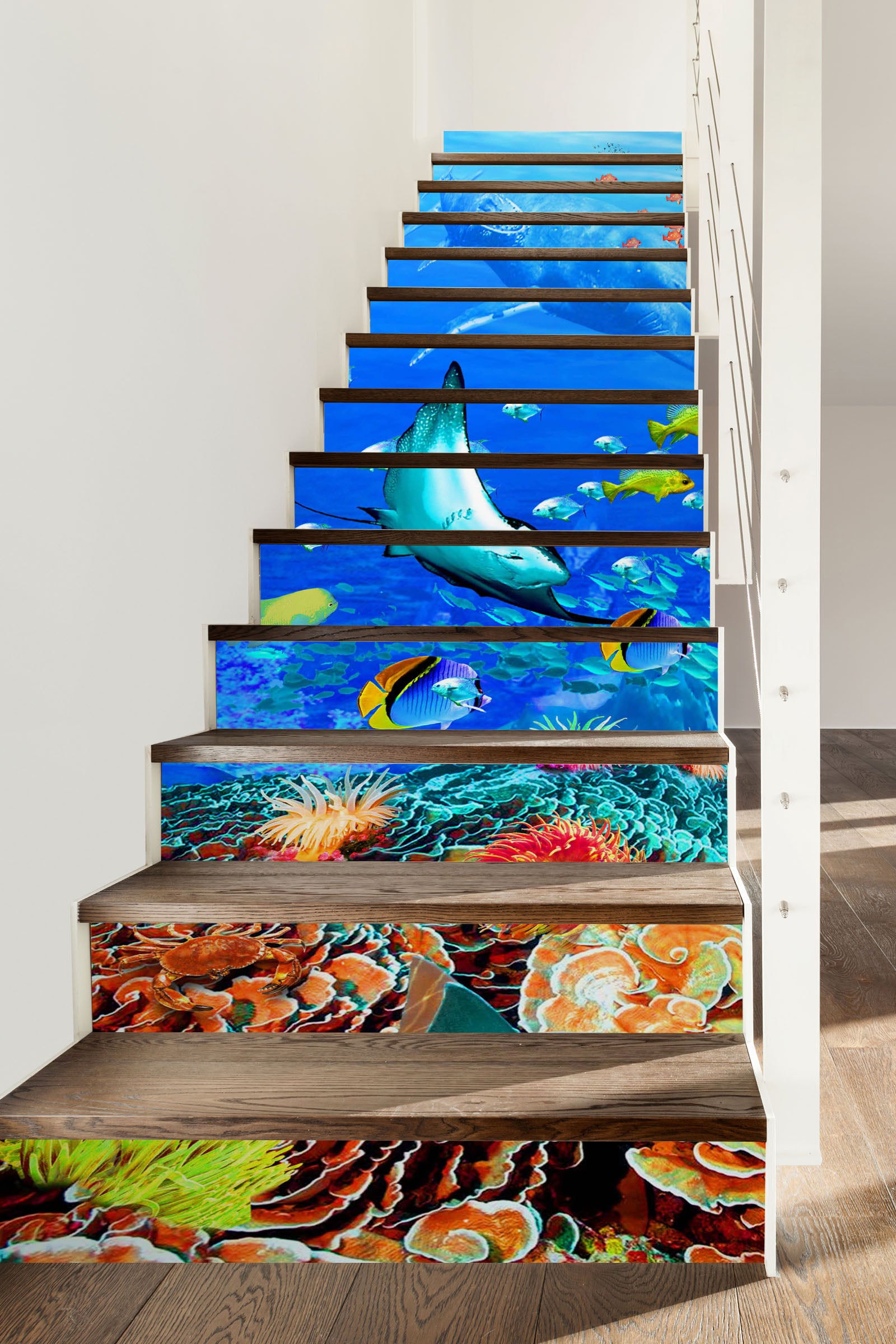 3D Whale Ocean Fish 96185 Adrian Chesterman Stair Risers