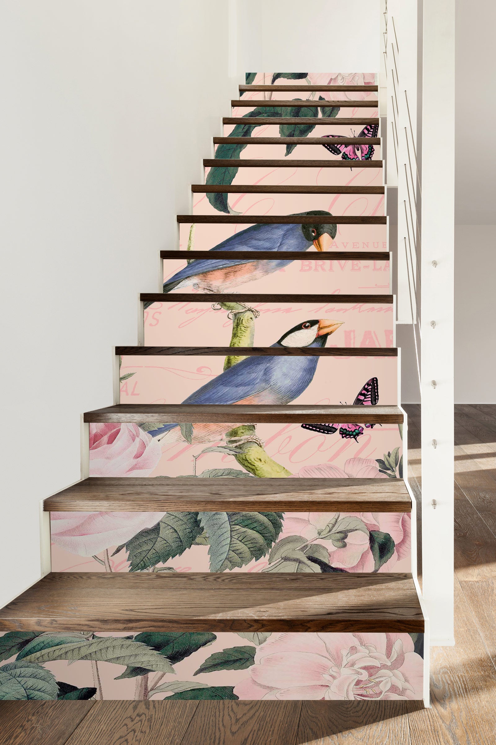 3D Bird Butterfly 10491 Andrea Haase Stair Risers