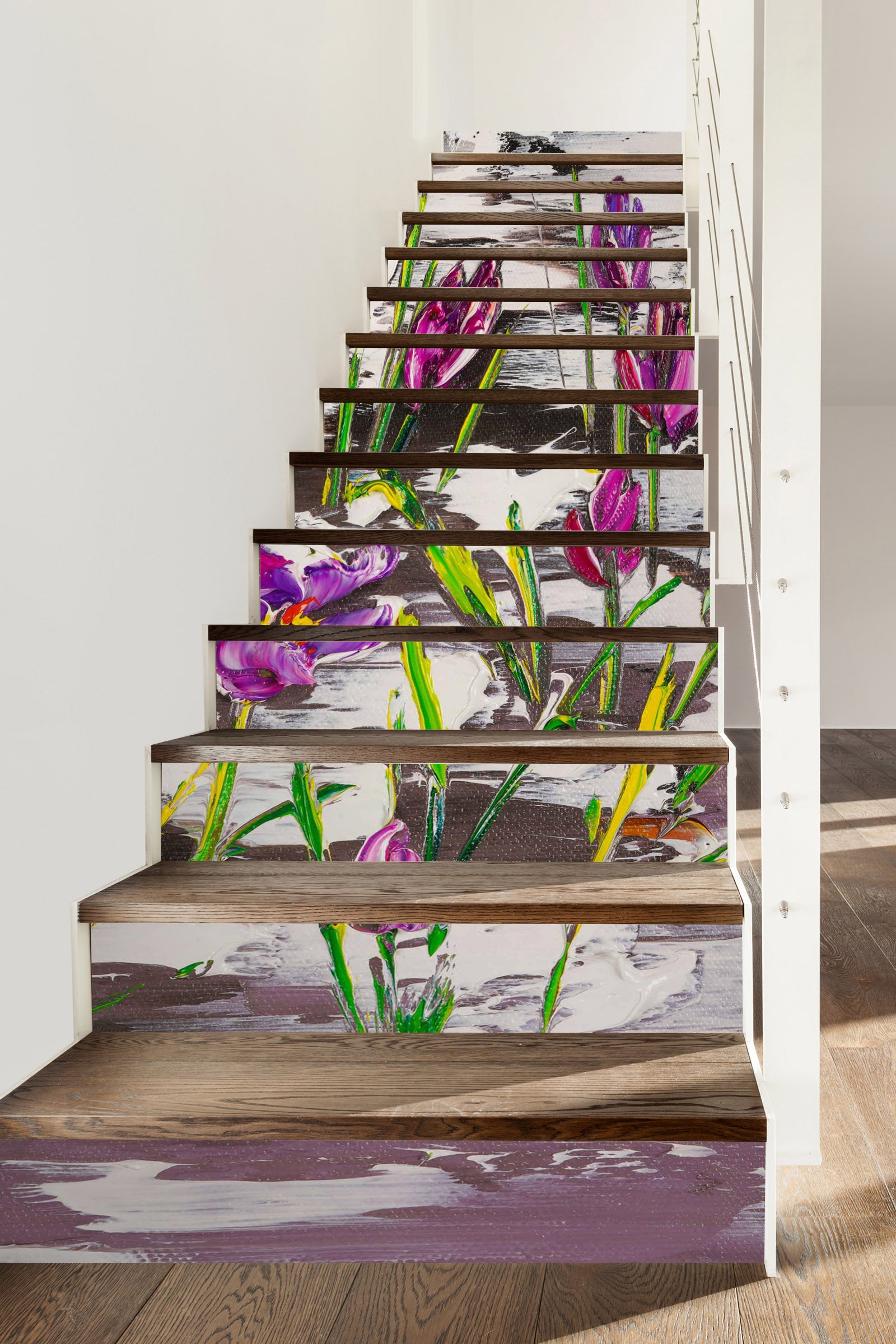 3D Purple Flower 2179 Skromova Marina Stair Risers