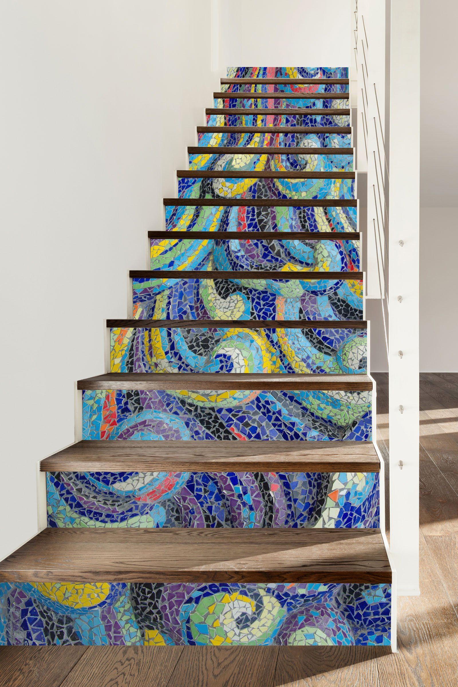 3D Art 7203 Stair Risers Wallpaper AJ Wallpaper 