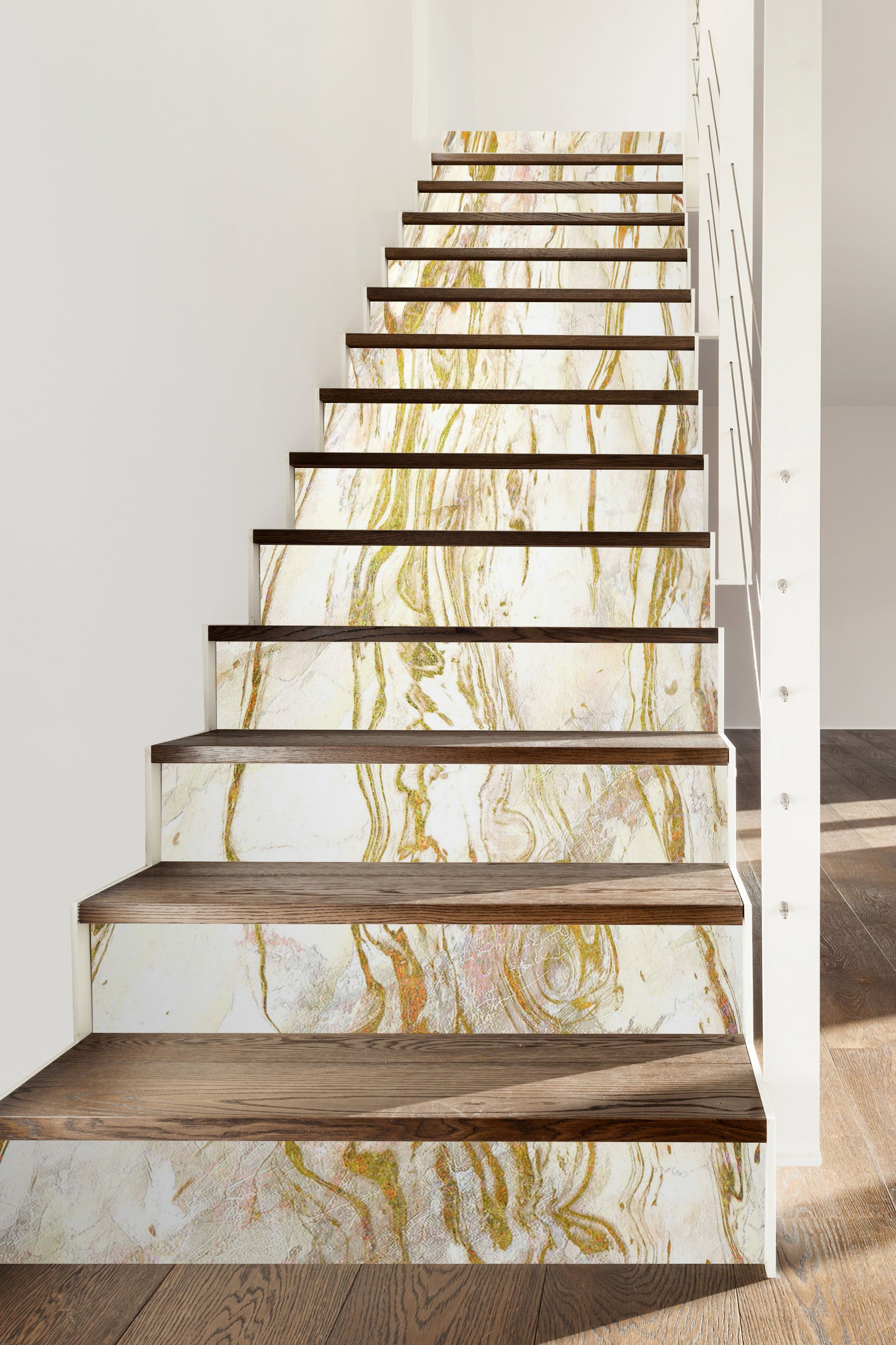 3D Golden Quicksand 523 Stair Risers