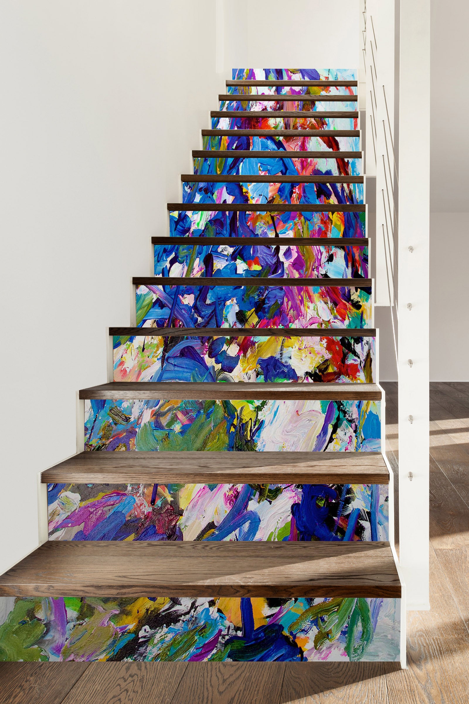 3D Colorful Paint Pattern 96135 Allan P. Friedlander Stair Risers