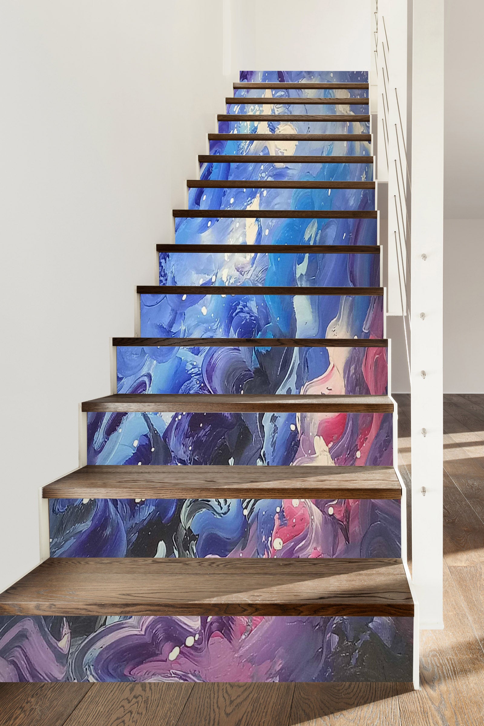 3D Charming Purple 589 Stair Risers