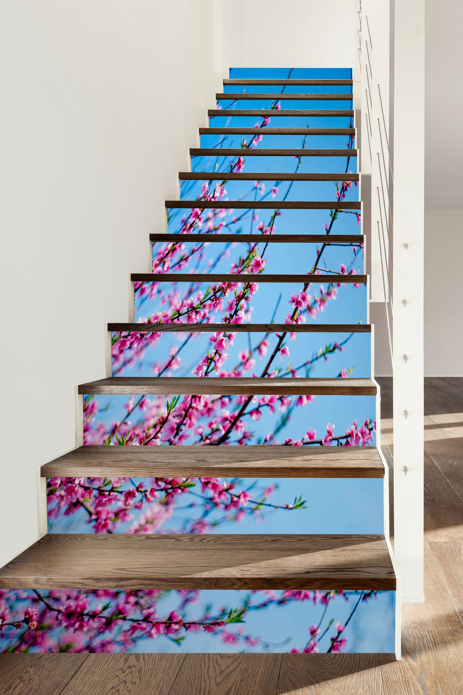 3D Sky Plum Branch 259 Stair Risers