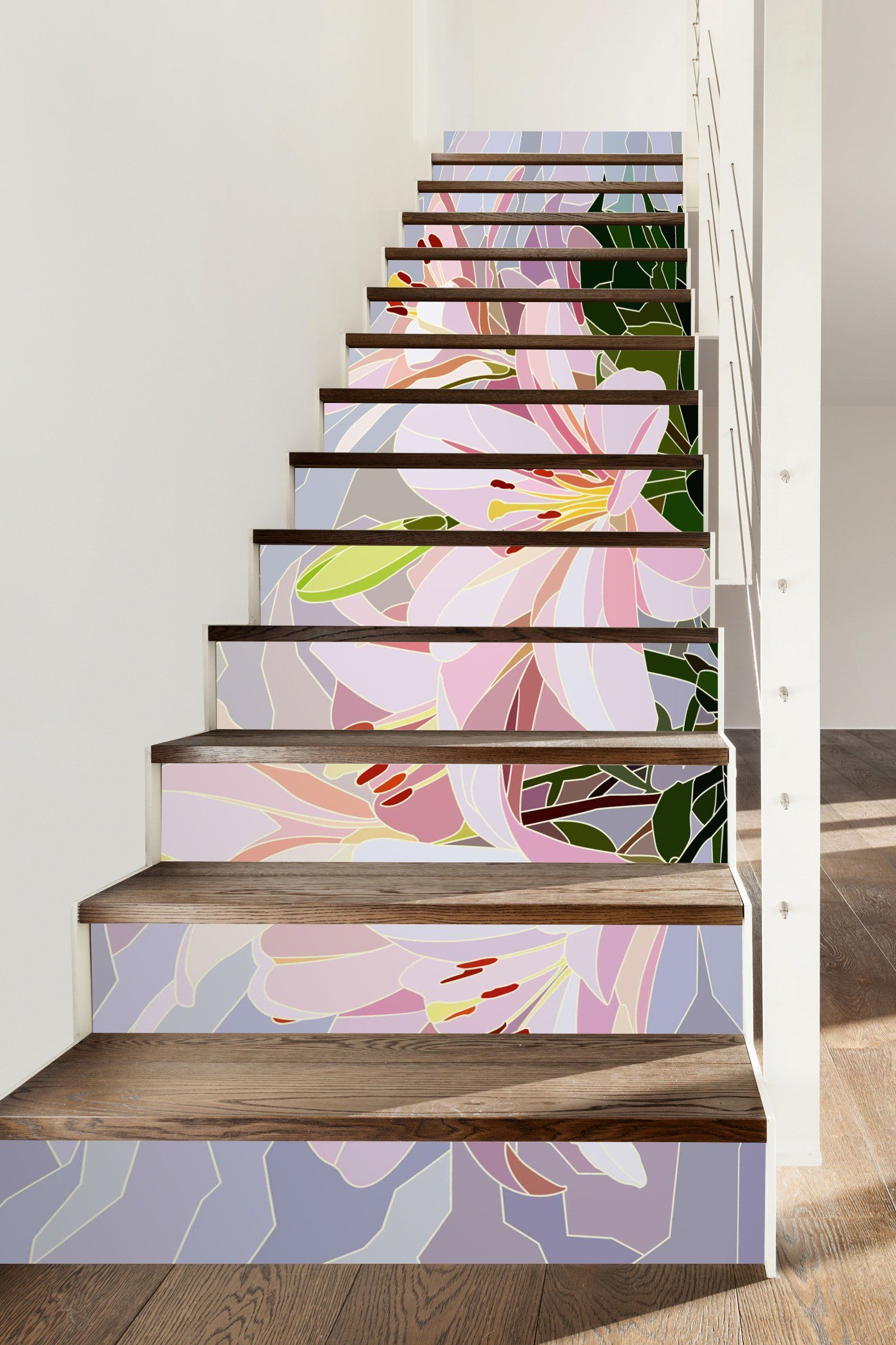 3D Flowers 799 Stair Risers Wallpaper AJ Wallpaper 