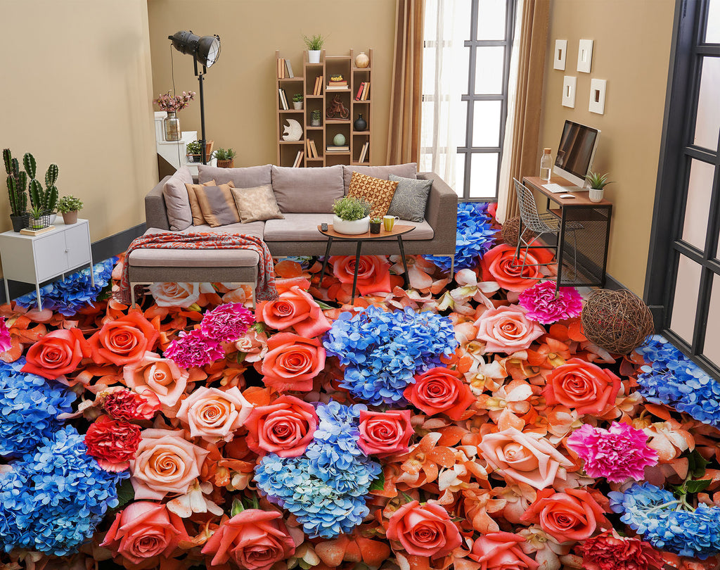 3D Treasure Roses 047 Floor Mural Wallpaper Murals Rug & Mat Print Epo ...