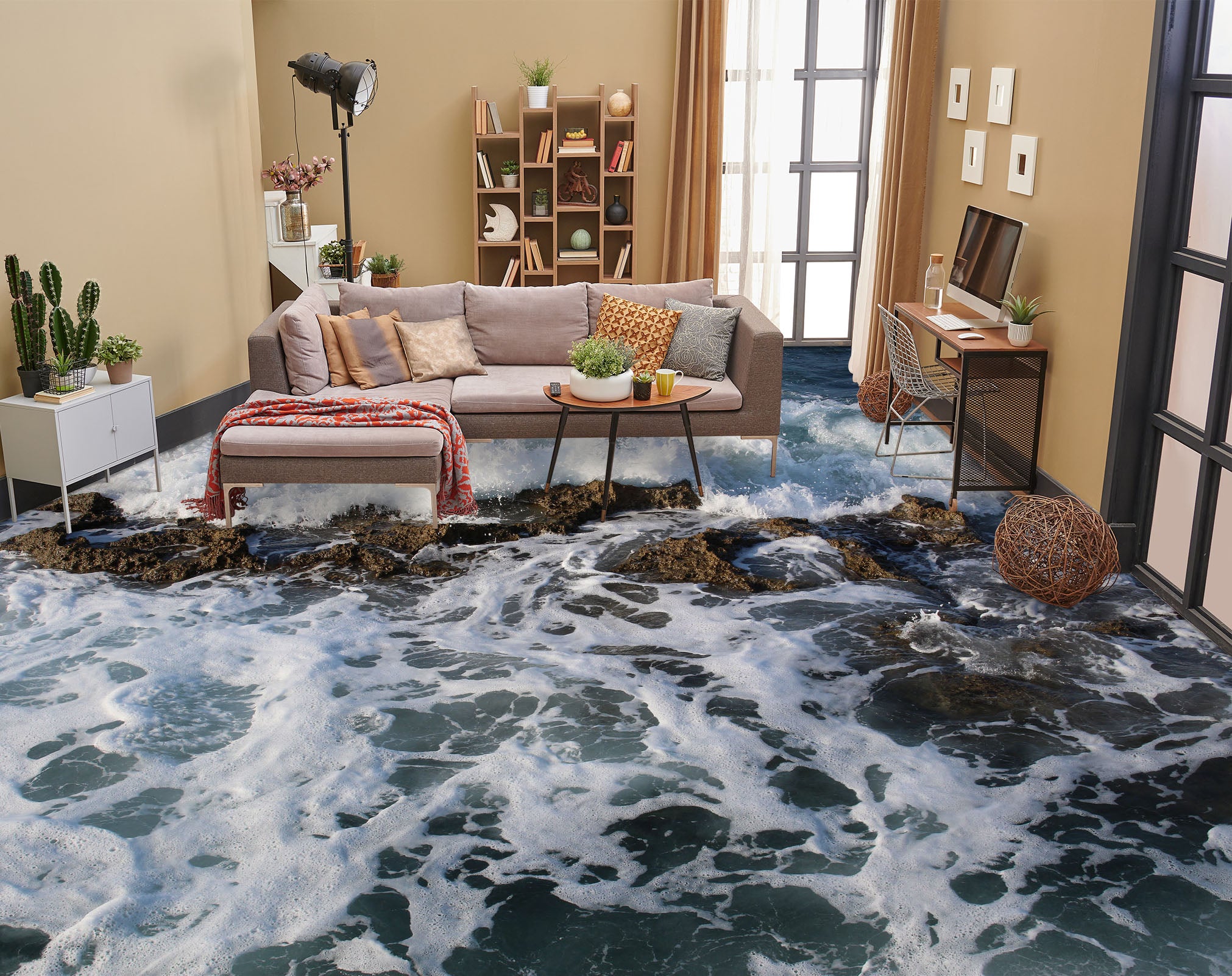 3D Spindrift 232 Floor Mural  Wallpaper Murals Rug & Mat Print Epoxy waterproof bath floor