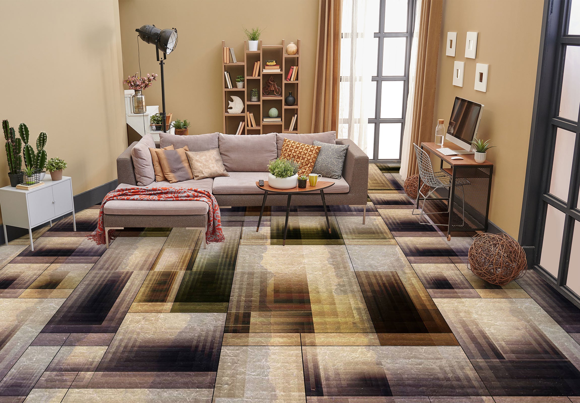 3D Time Cascade Art 1373 Floor Mural  Wallpaper Murals Self-Adhesive Removable Print Epoxy