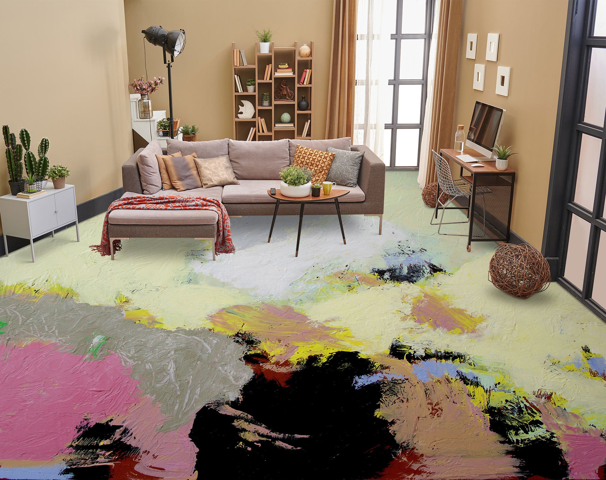 3D Color Pigment Painting 9655 Allan P. Friedlander Floor Mural  Wallpaper Murals Self-Adhesive Removable Print Epoxy