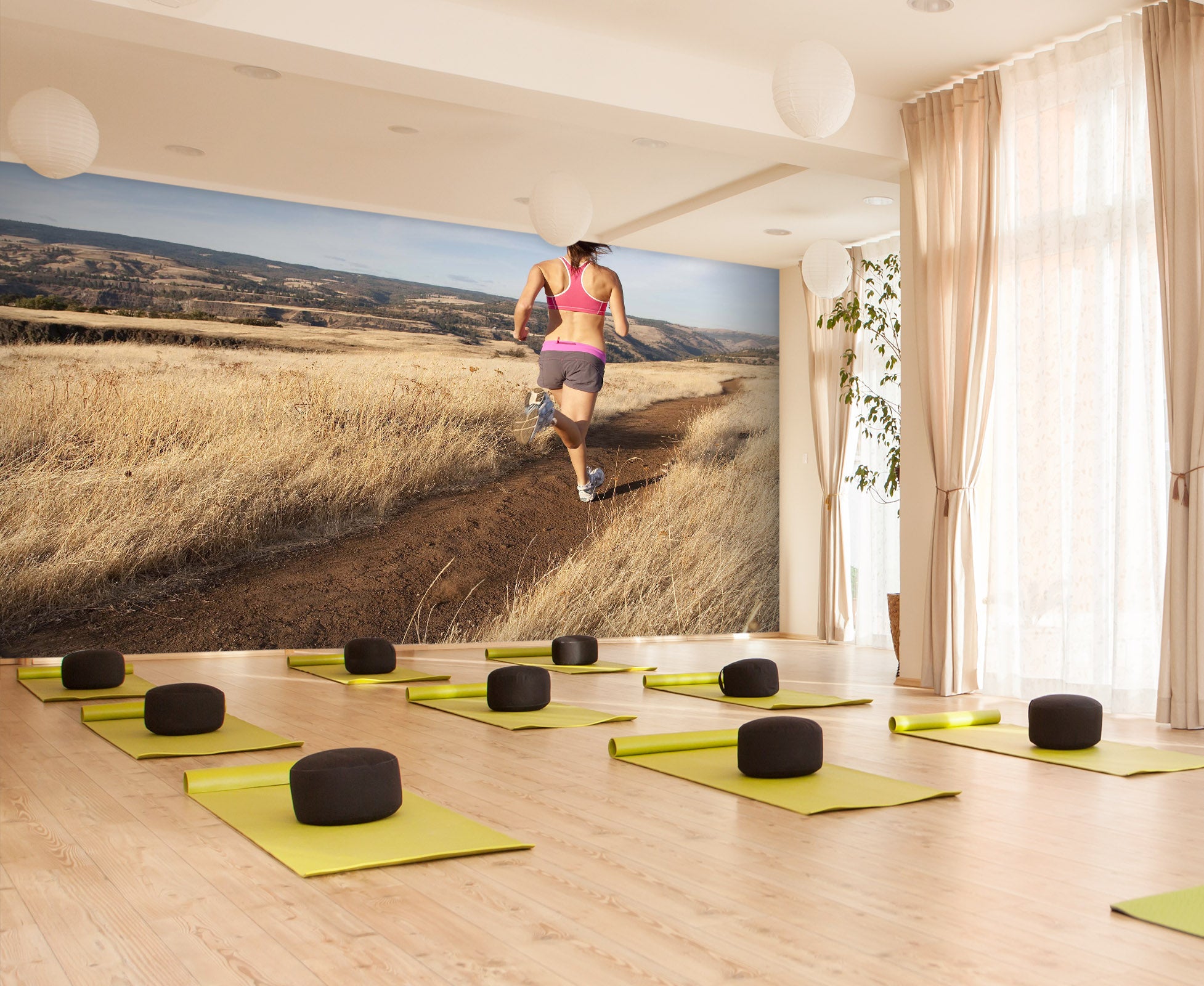 3D Sports Running 027 Wall Murals Wallpaper AJ Wallpaper 2 