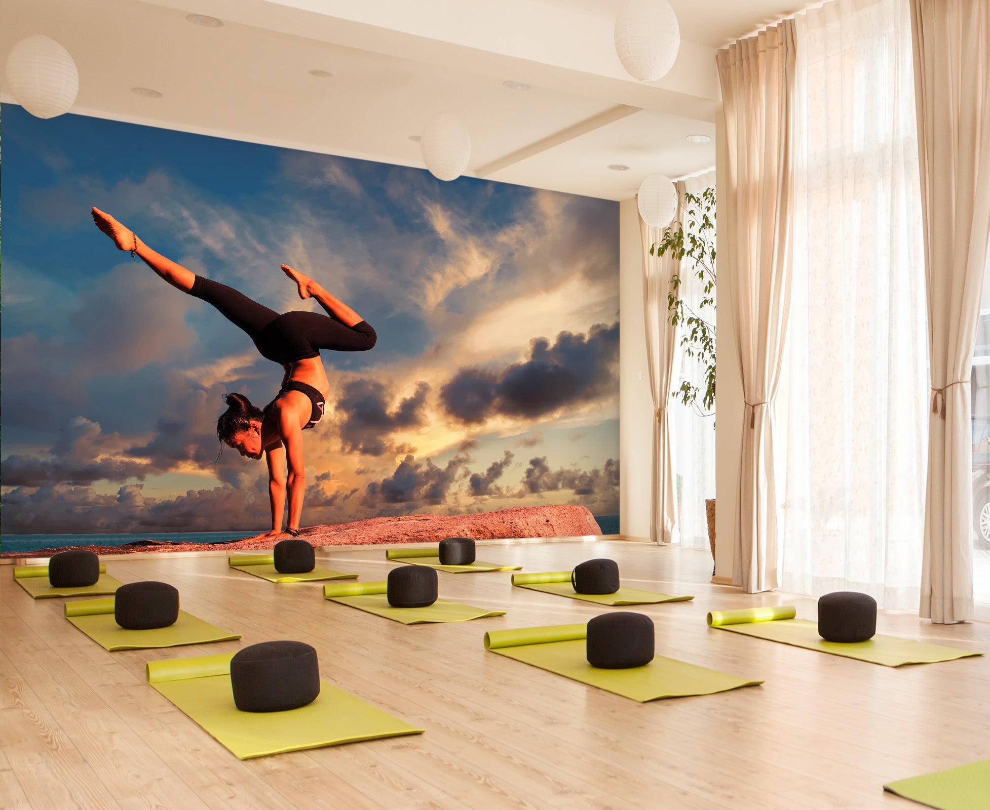 3D Yoga Handstand 322 Wall Murals