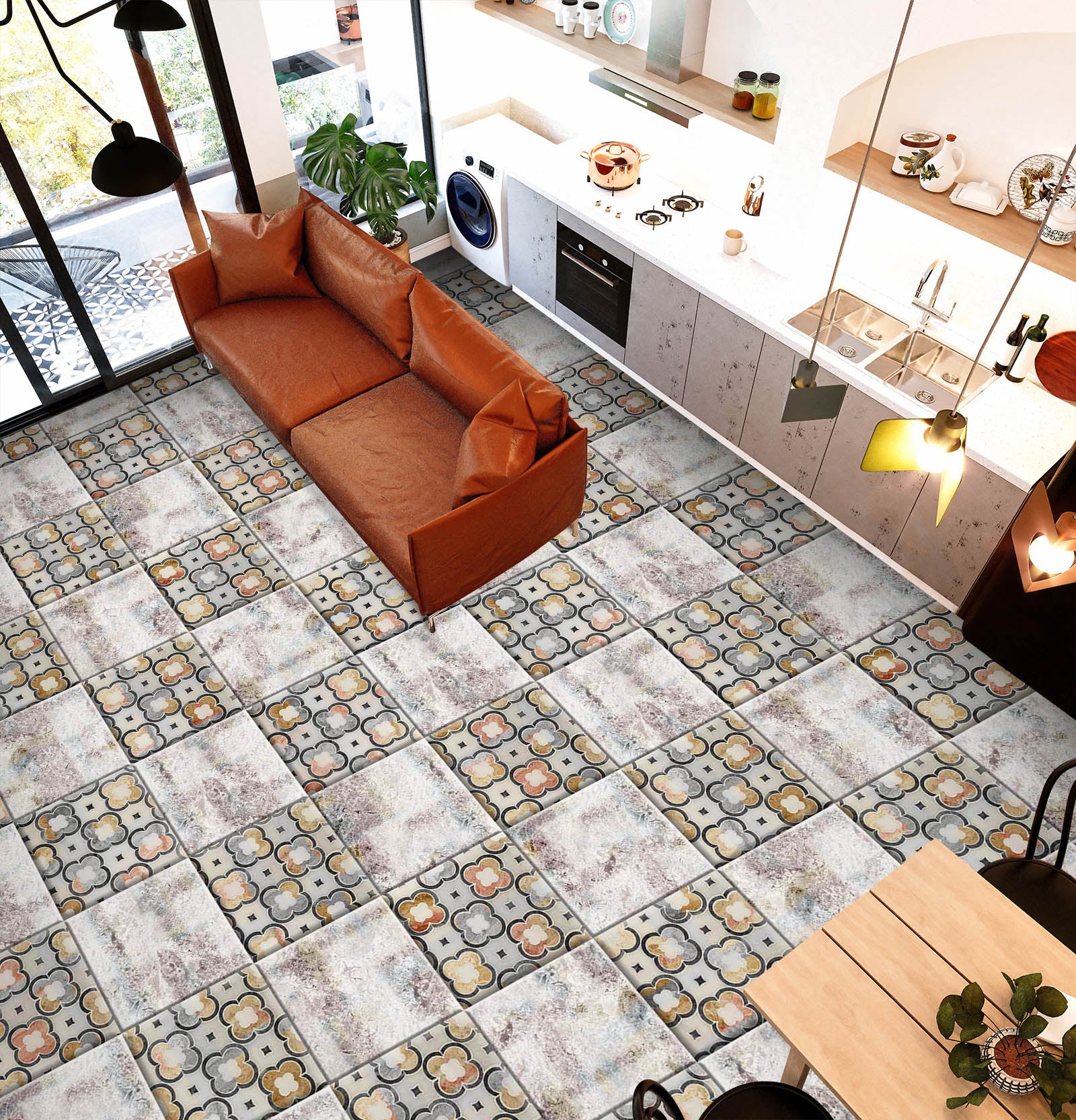 3D Pretty Little Pattern 939 Floor Mural