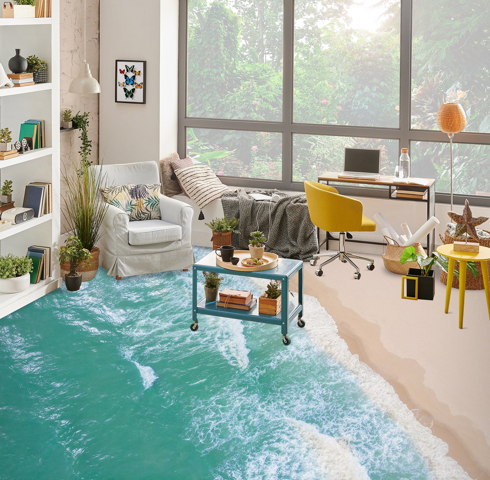 3D Fresh Sea Holiday 727 Floor Mural  Wallpaper Murals Rug & Mat Print Epoxy waterproof bath floor