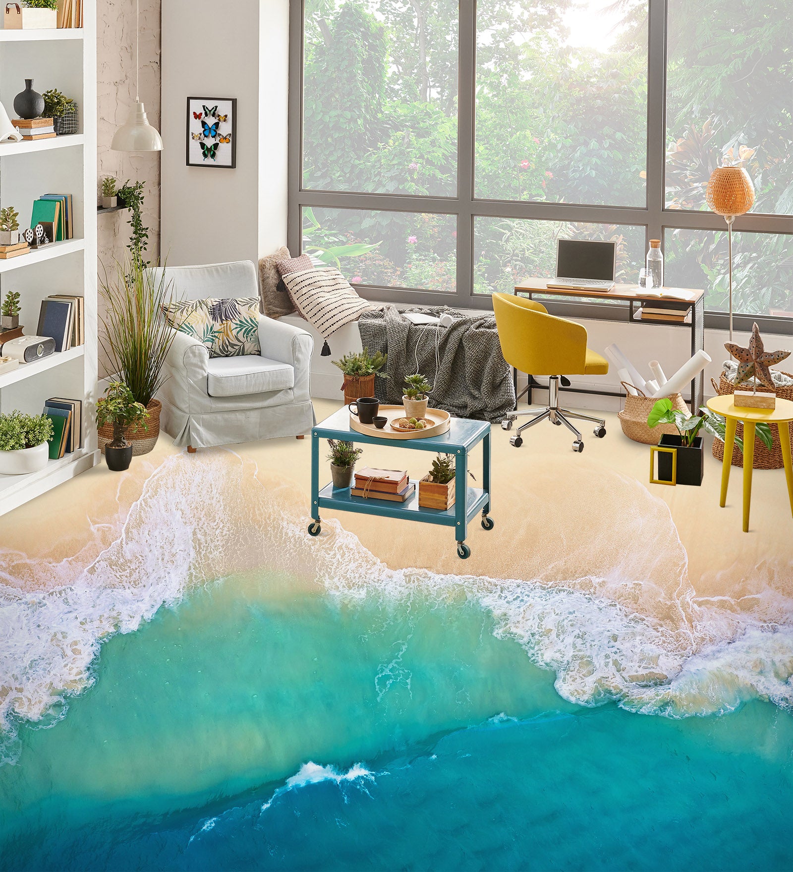 3D Ocean Wave Story 832 Floor Mural  Wallpaper Murals Rug & Mat Print Epoxy waterproof bath floor