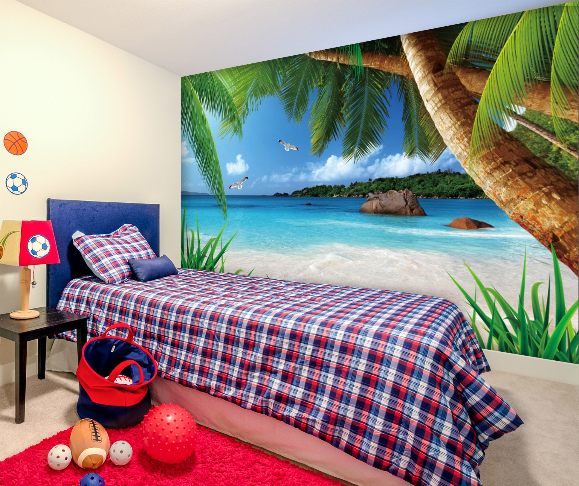 3D Coconut Palm Tree 1616 Wall Murals