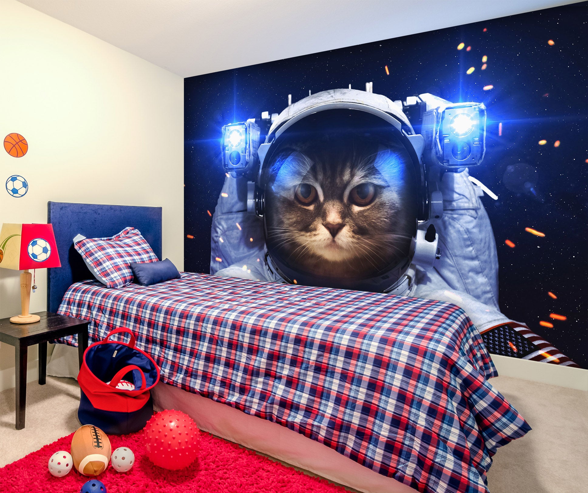 3D Space Cat 1733 Wall Murals