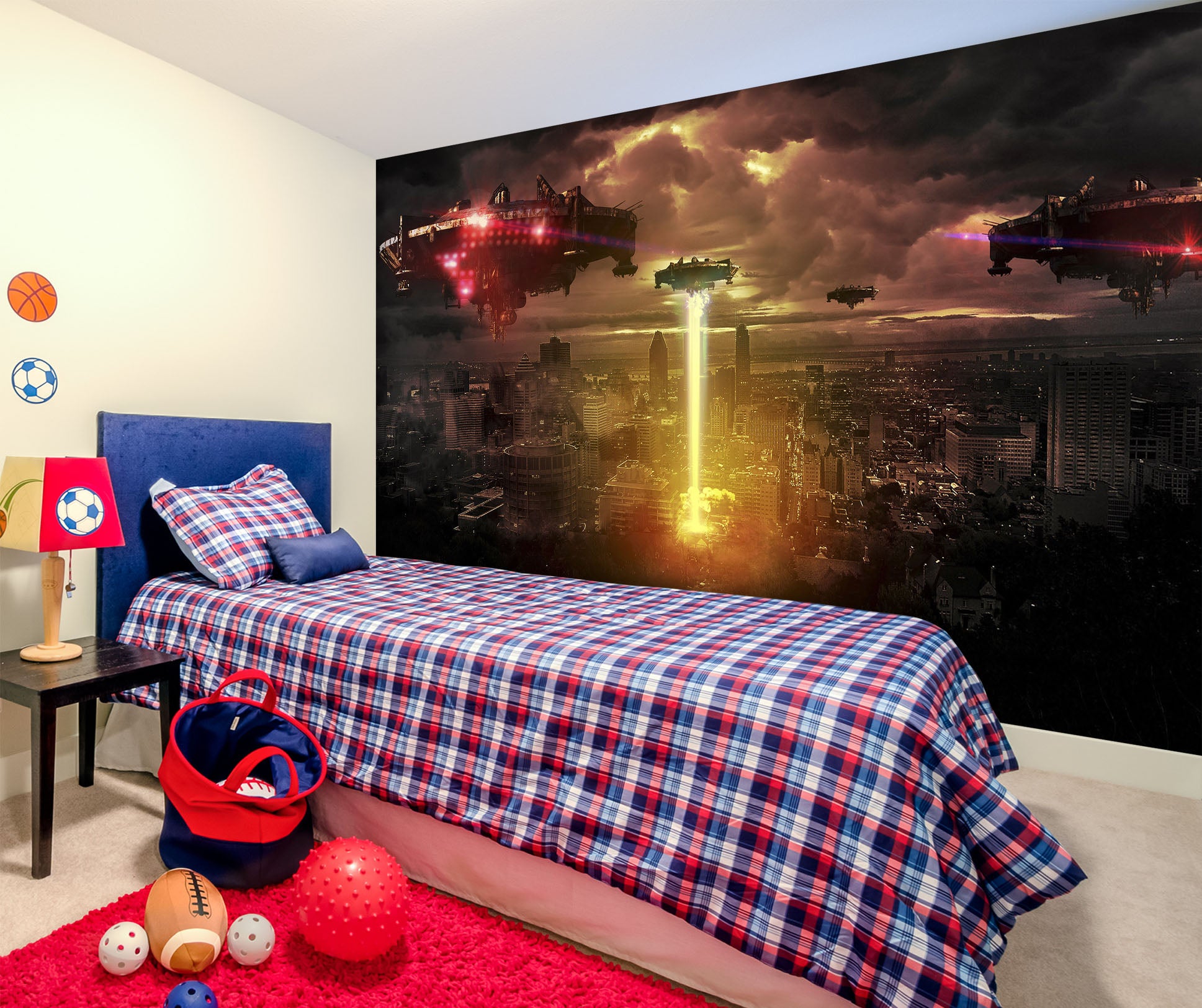 3D Space Station 411 Vehicle Wall Murals