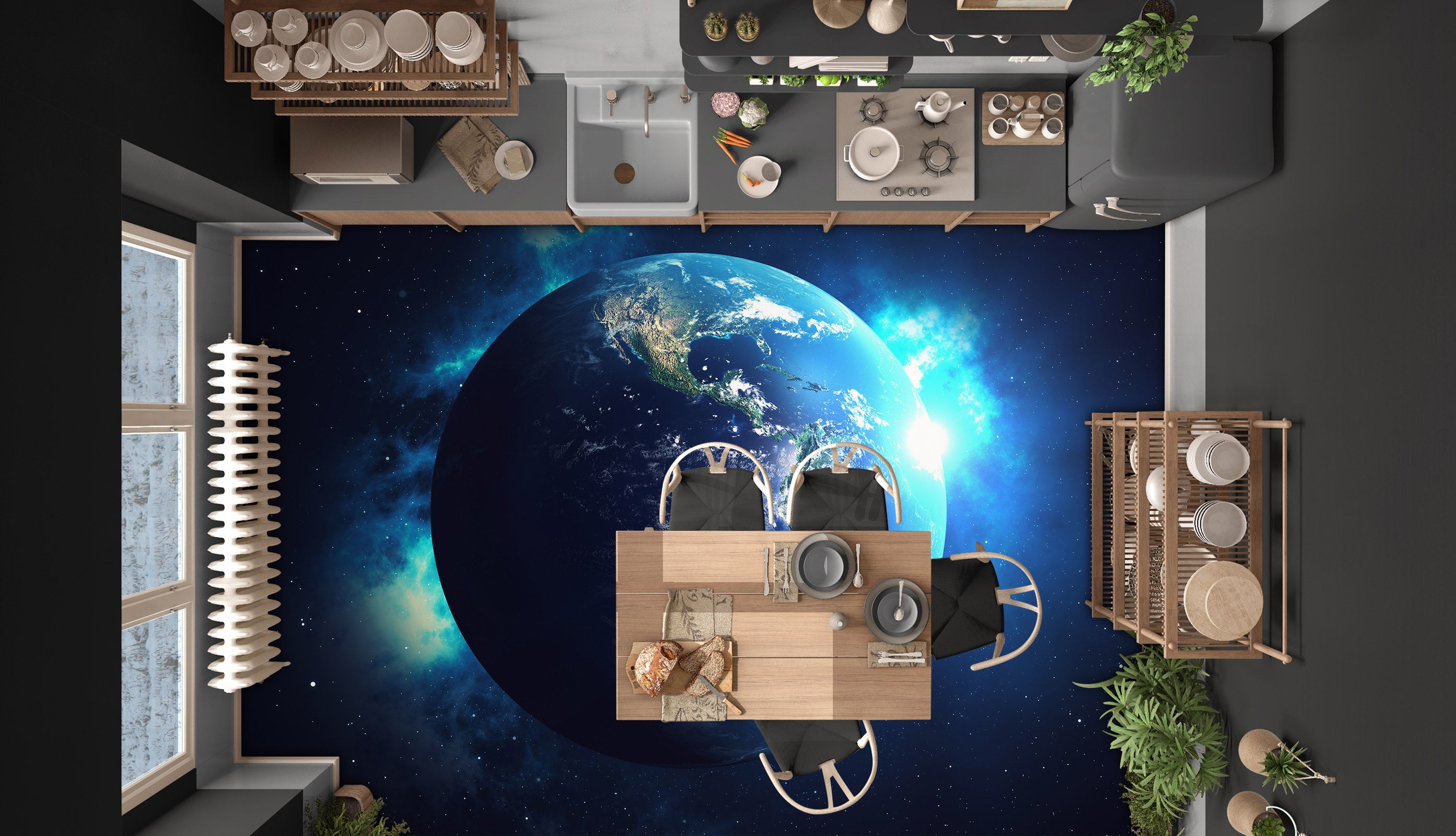 3D Secret Earth 1247 Floor Mural  Wallpaper Murals Self-Adhesive Removable Print Epoxy