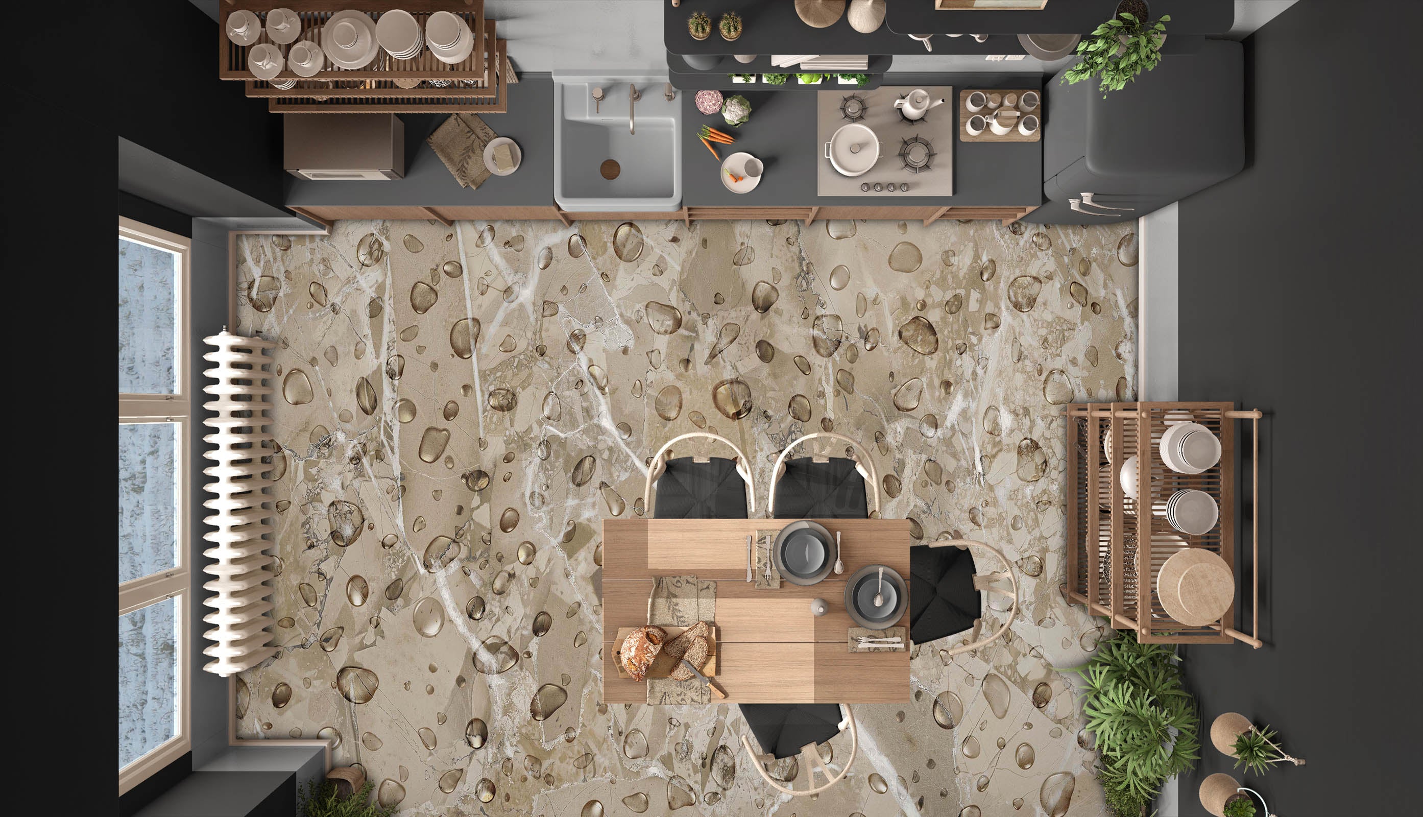 3D Water Drop Art 257 Floor Mural  Wallpaper Murals Rug & Mat Print Epoxy waterproof bath floor