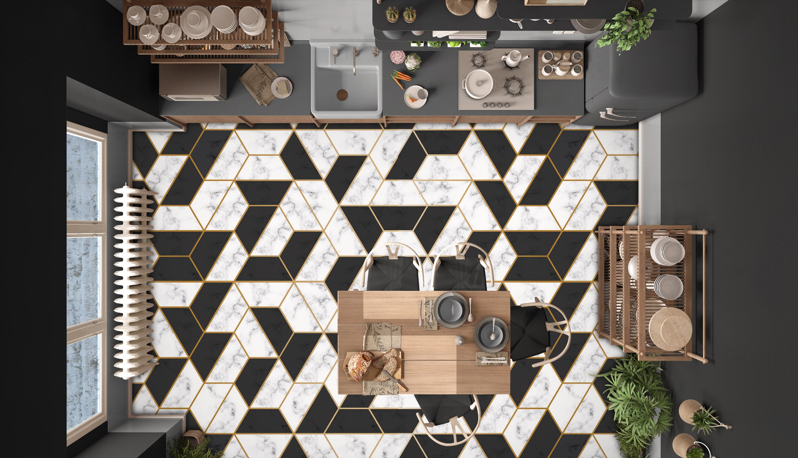 3D Black And White Color 718 Floor Mural  Wallpaper Murals Rug & Mat Print Epoxy waterproof bath floor