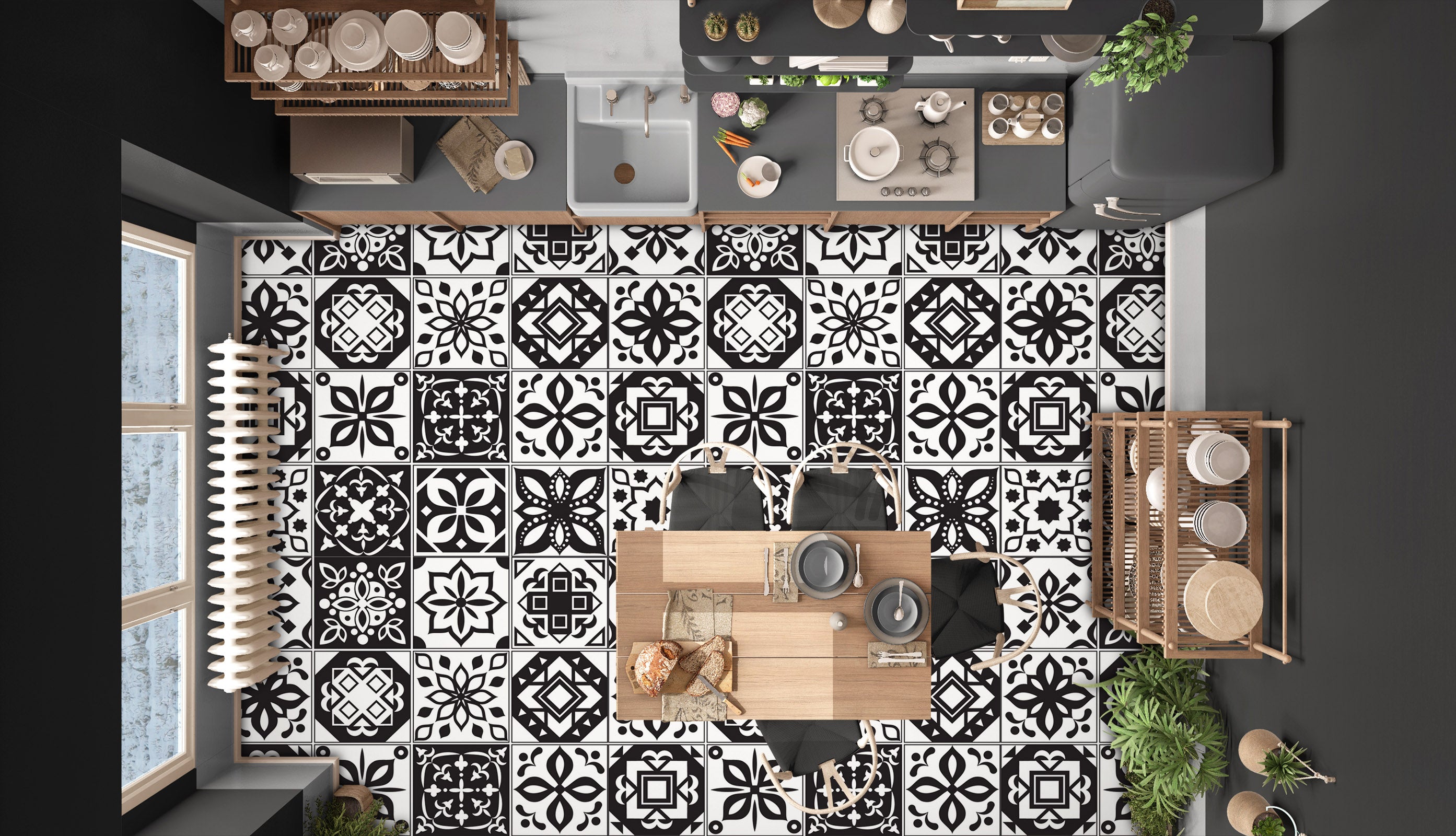 3D Black Delicate Pattern 908 Floor Mural  Wallpaper Murals Rug & Mat Print Epoxy waterproof bath floor