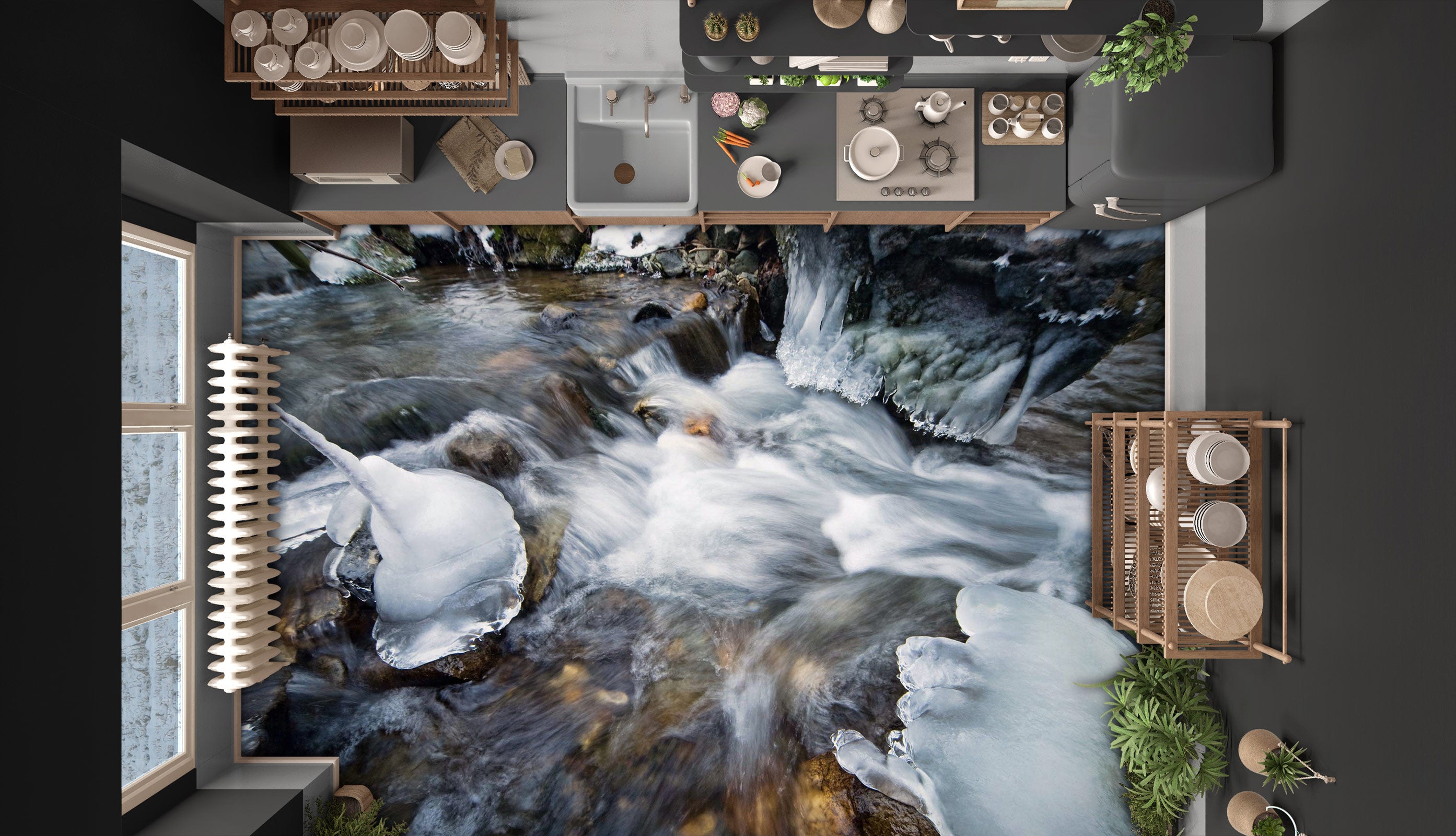 3D Rich Water Art 1015 Floor Mural  Wallpaper Murals Self-Adhesive Removable Print Epoxy