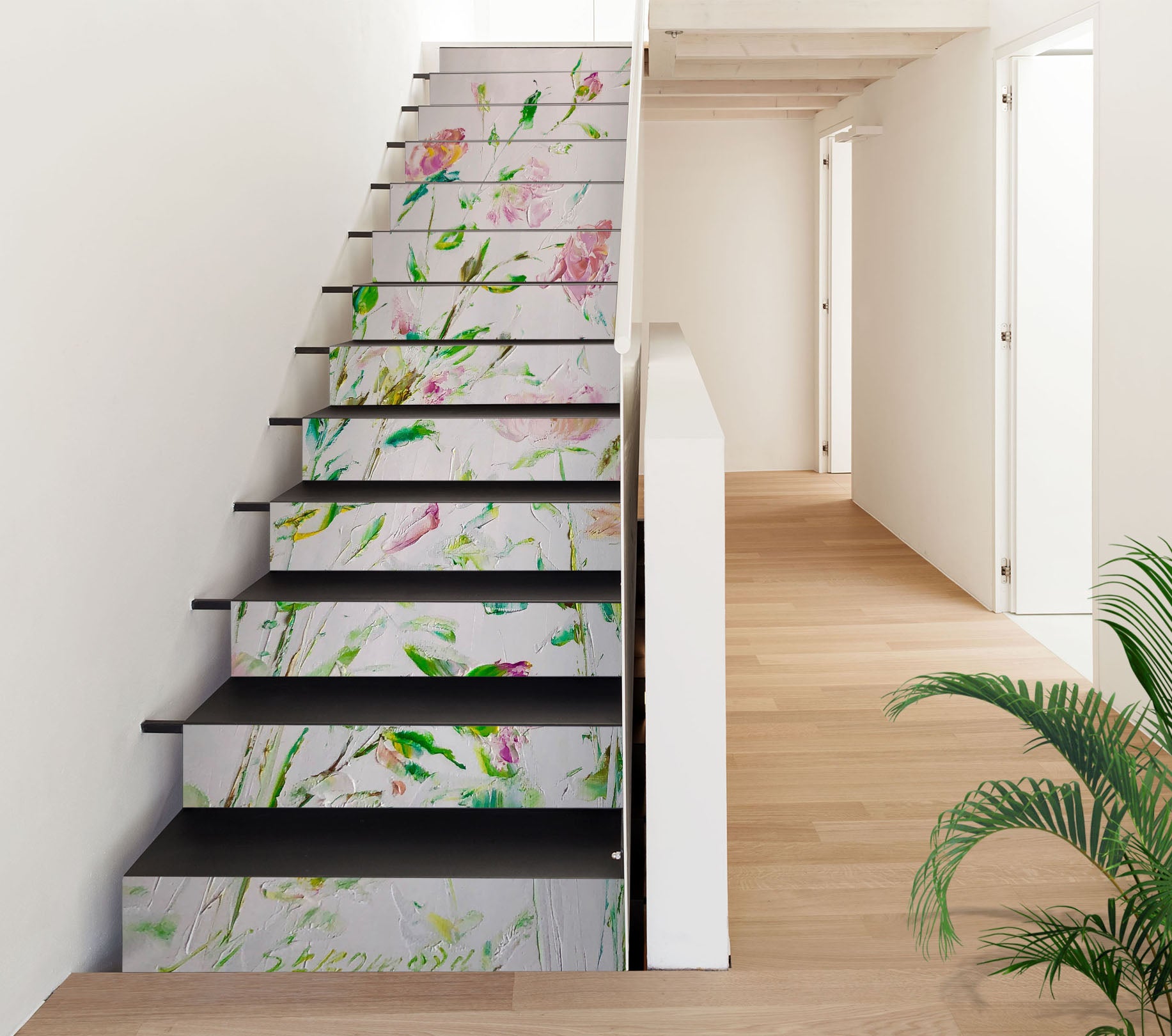 3D Pink Flower 2153 Skromova Marina Stair Risers