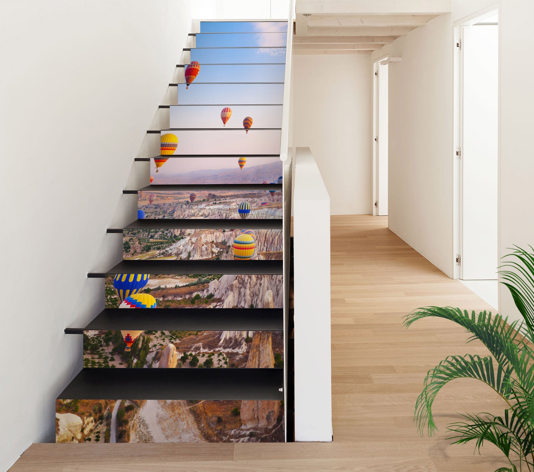 3D Dream Hot Air Balloon 431 Stair Risers