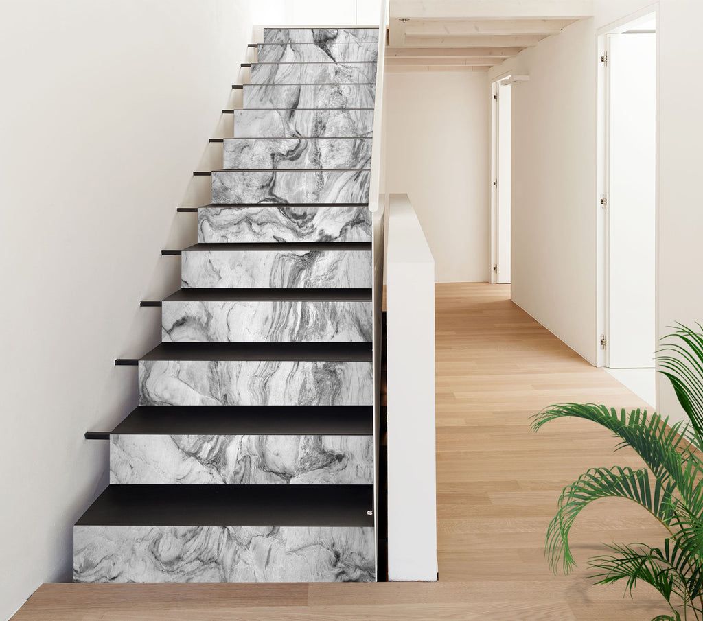 Cluster Risers 3D White Cluster 577 Stair Risers | AJ Wallpaper