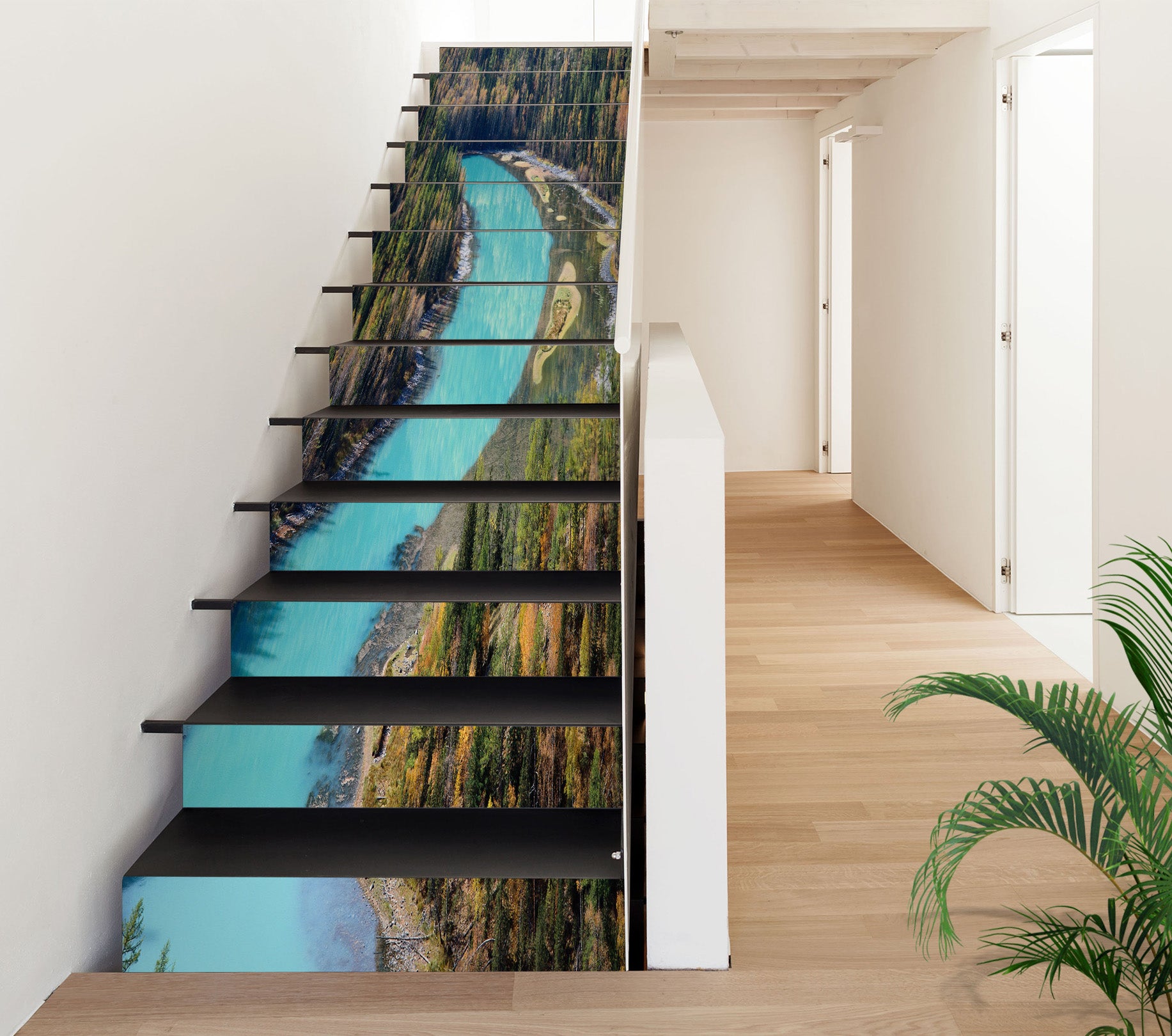 3D Calm Blue River 561 Stair Risers