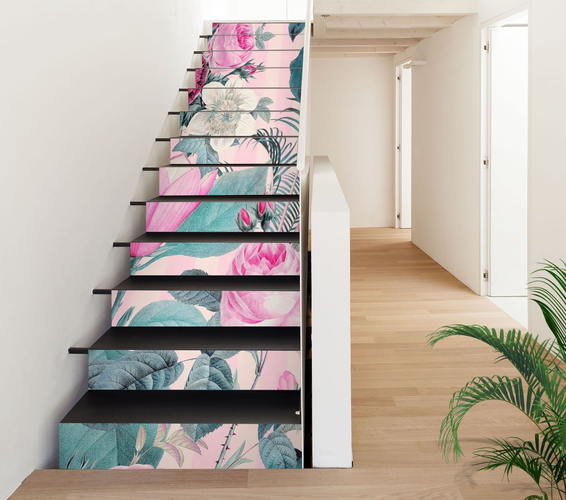 3D Rose Flower 109204 Andrea Haase Stair Risers