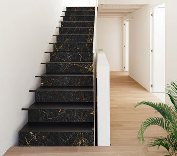 3D Premium Black Texture 512 Stair Risers