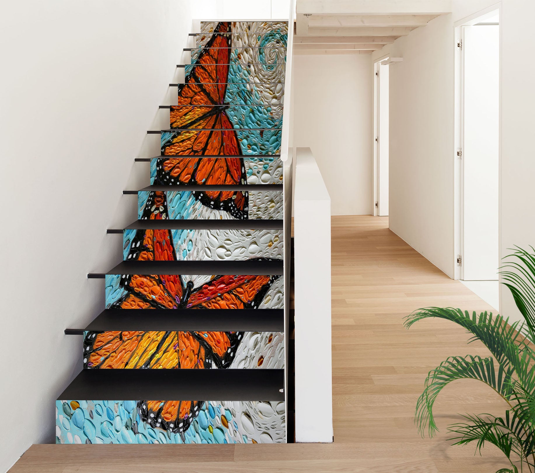 3D Butterfly Painting 96163 Dena Tollefson Stair Risers