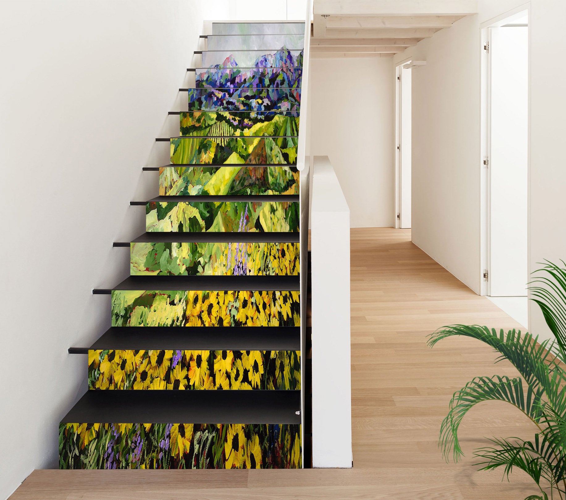 3D Sunflower Bush Hillside 89177 Allan P. Friedlander Stair Risers