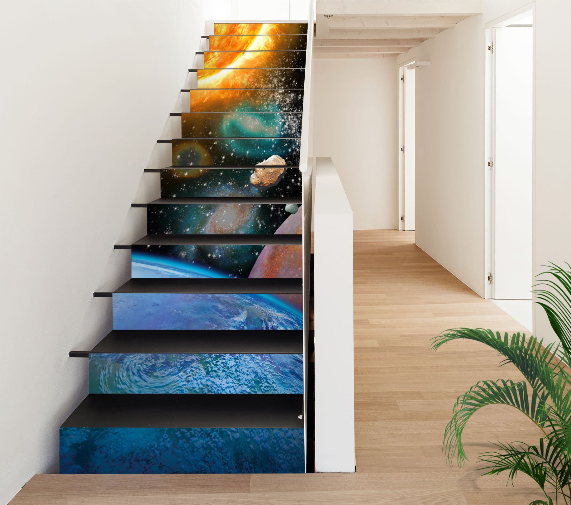 3D Planet Galaxy 96175 Adrian Chesterman Stair Risers