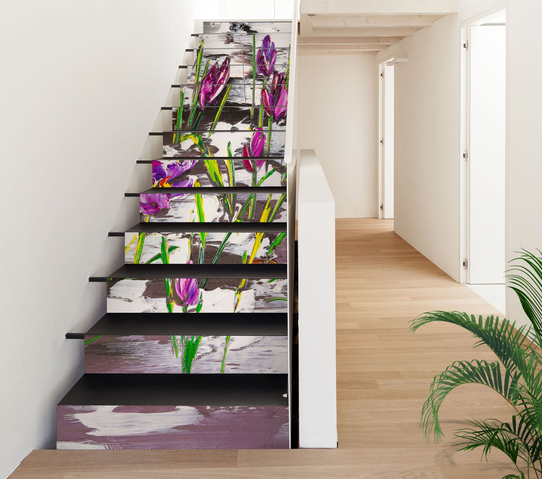 3D Purple Flower 2179 Skromova Marina Stair Risers