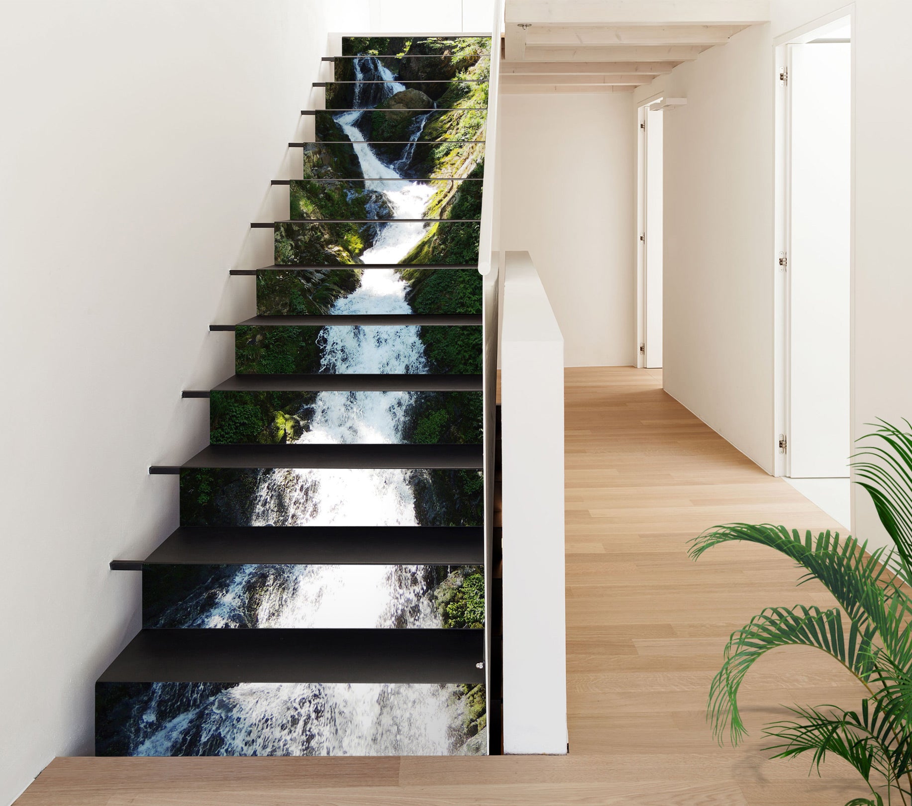 3D River Water With White Ribbon 232 Stair Risers