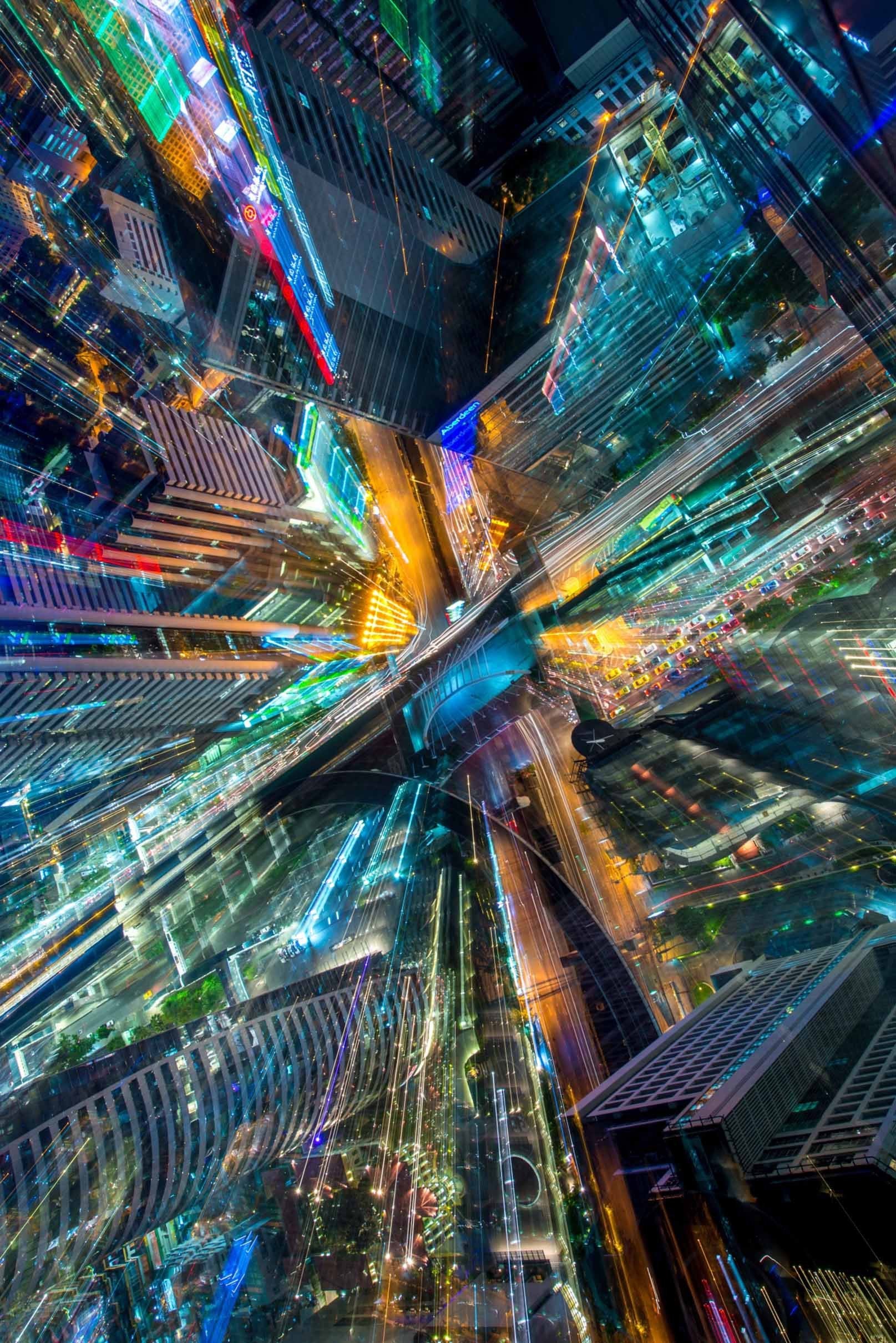 3D Prosperous City Buildings 1009 Stair Risers Wallpaper AJ Wallpaper 