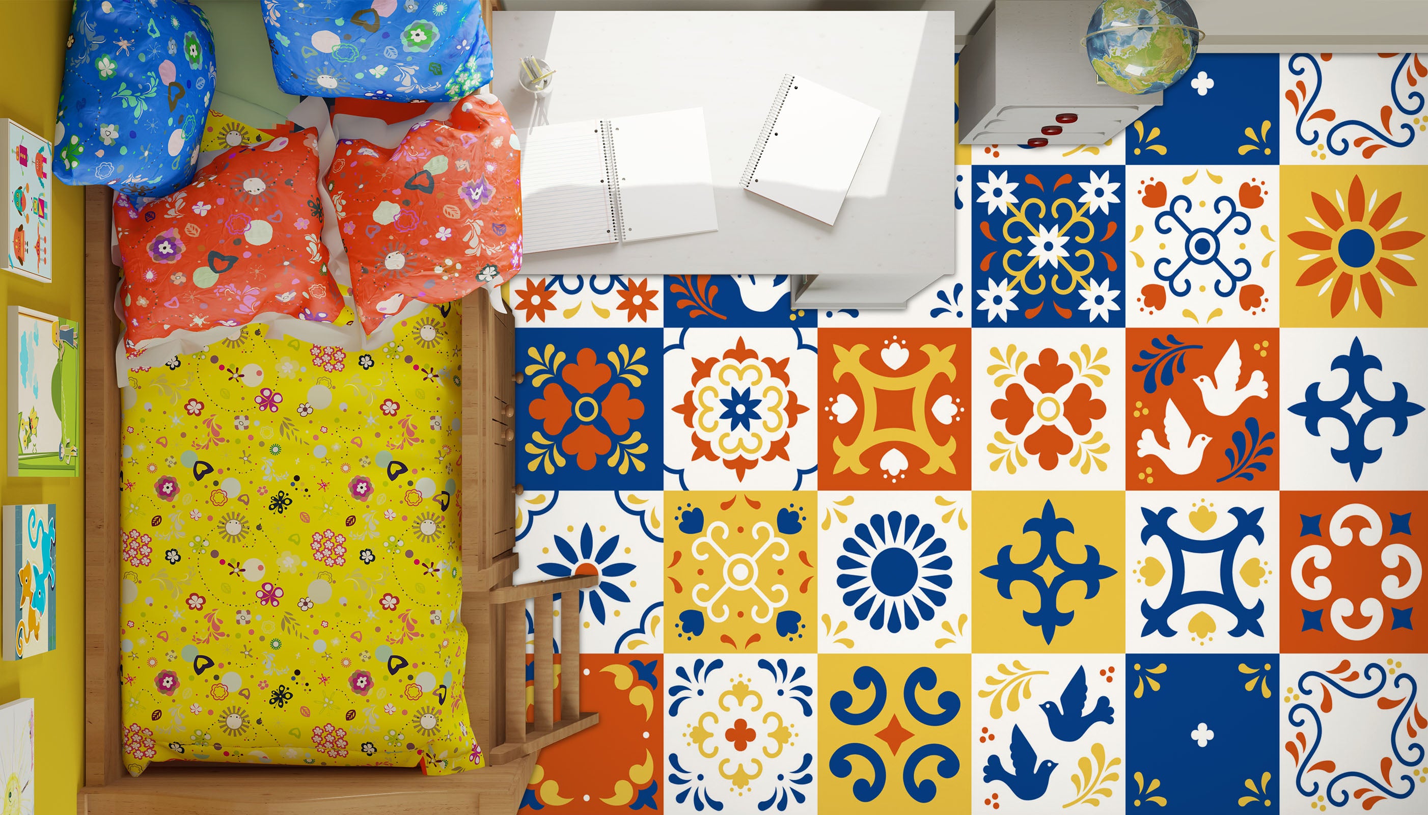 3D Different Chic Patterns 907 Floor Mural  Wallpaper Murals Rug & Mat Print Epoxy waterproof bath floor