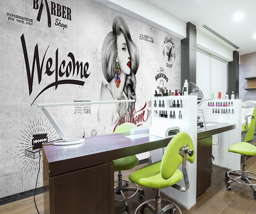 3D Short Hair Girl 1573 Wall Murals