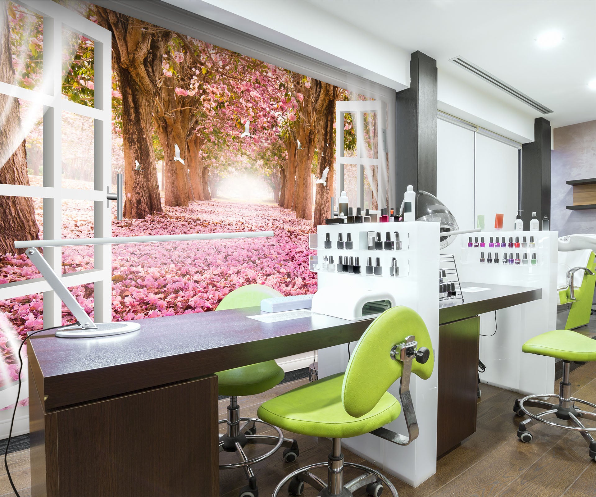 3D Pink Forest 402 Wall Murals