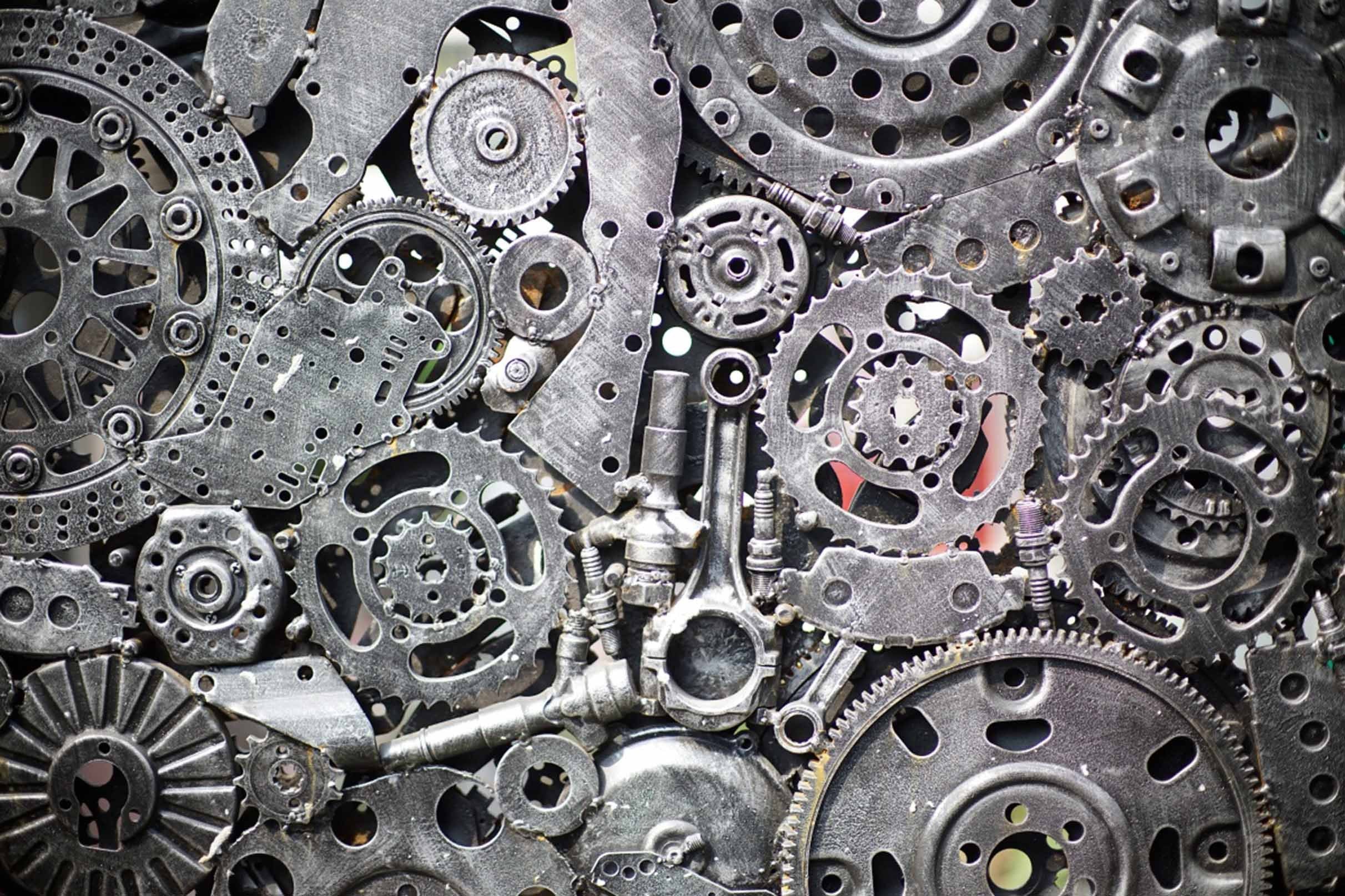 3D Metal Gears 308 Garage Door Mural Wallpaper AJ Wallpaper 