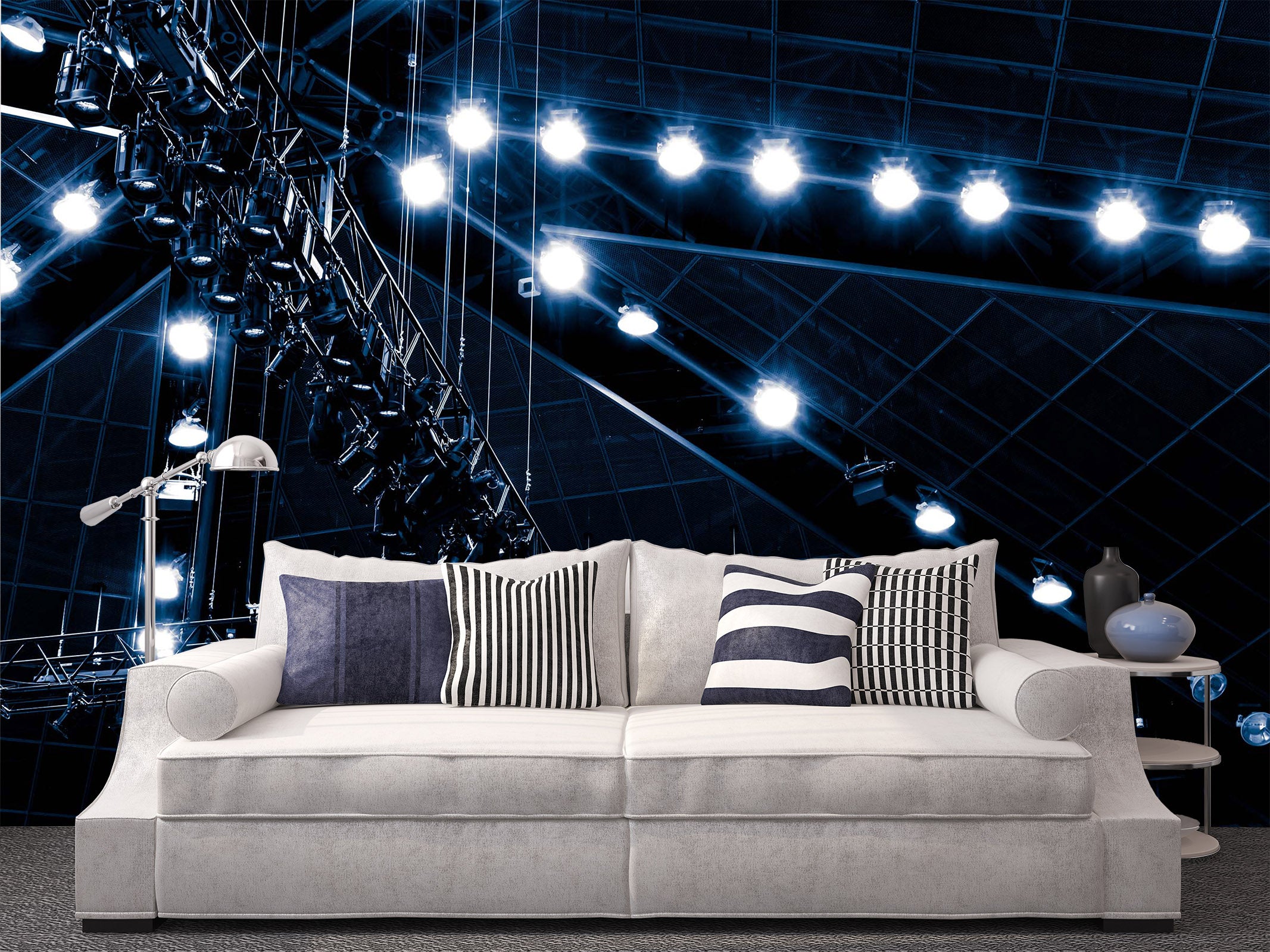 3D White Light 102 Noirblanc777 Wall Mural Wall Murals