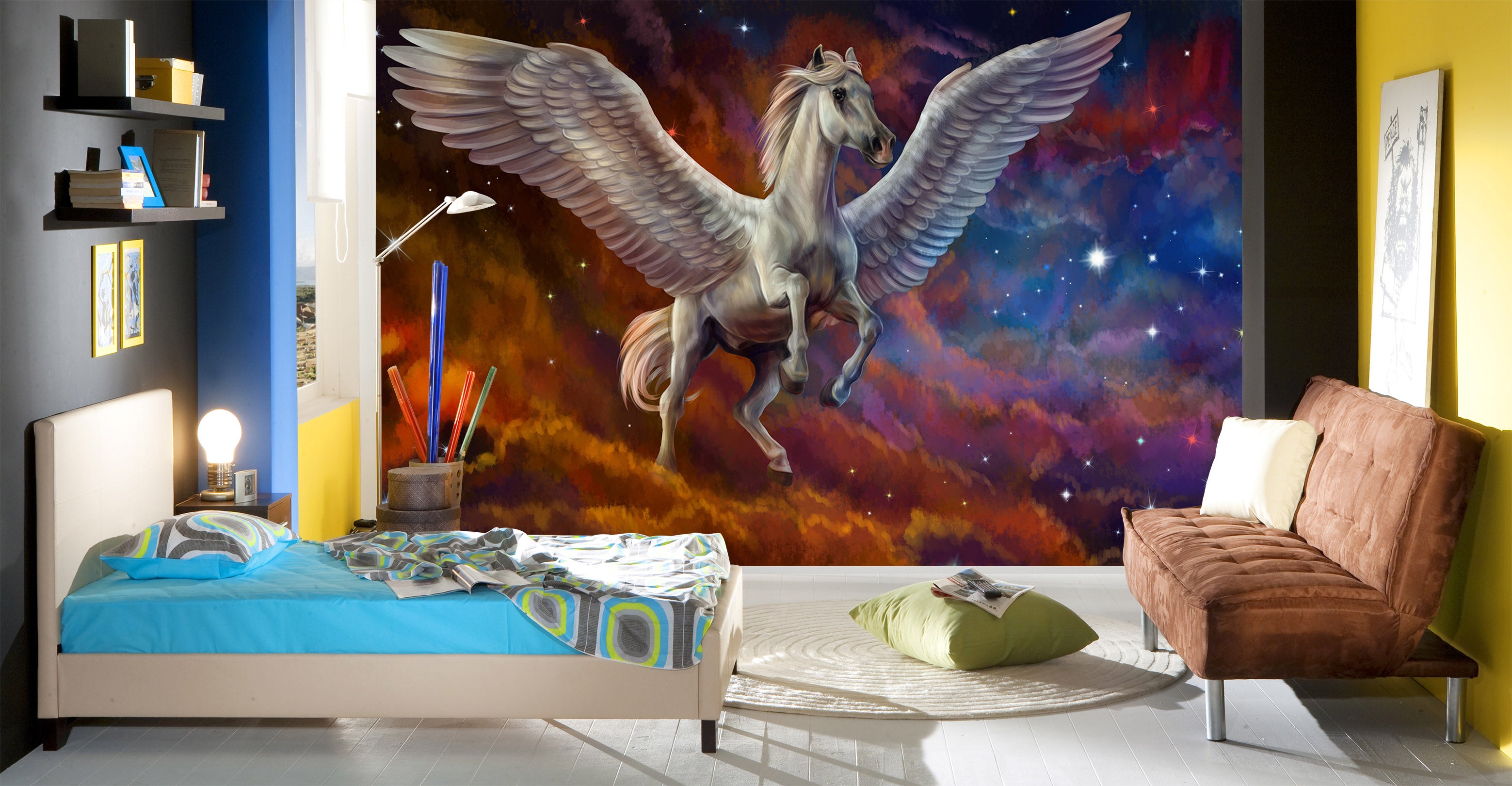3D Pegasus Stars 288 Wall Murals